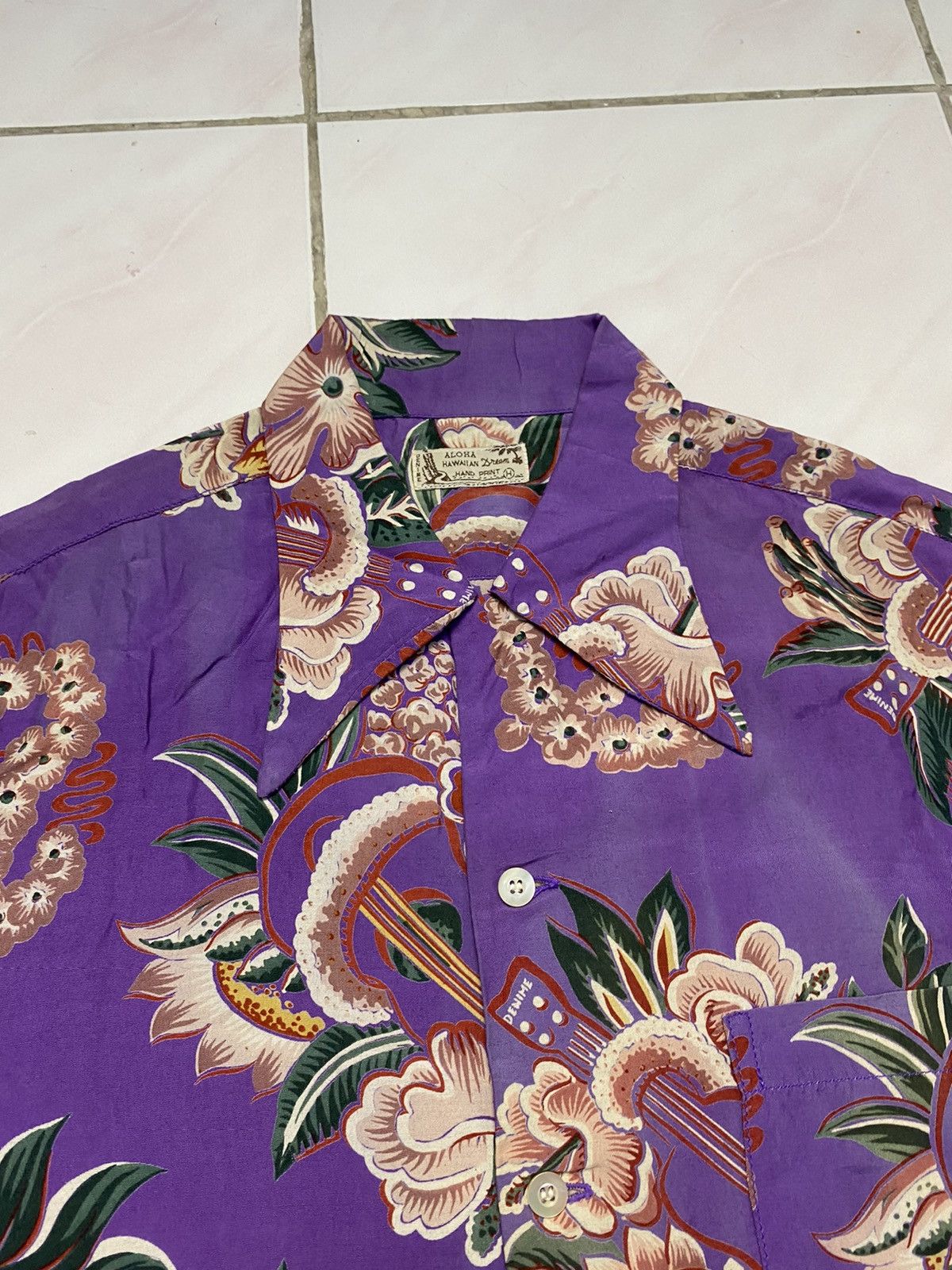 Denime Vintage Denime Aloha Hawaiian Hand Print Rayon Shirts Size US L / EU 52-54 / 3 - 3 Thumbnail