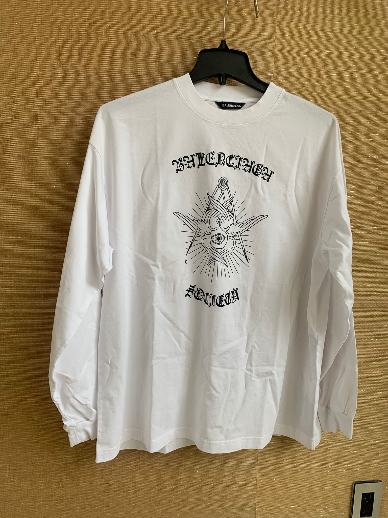 Balenciaga LS Goth Tee in white color Size US M / EU 48-50 / 2 - 4 Thumbnail