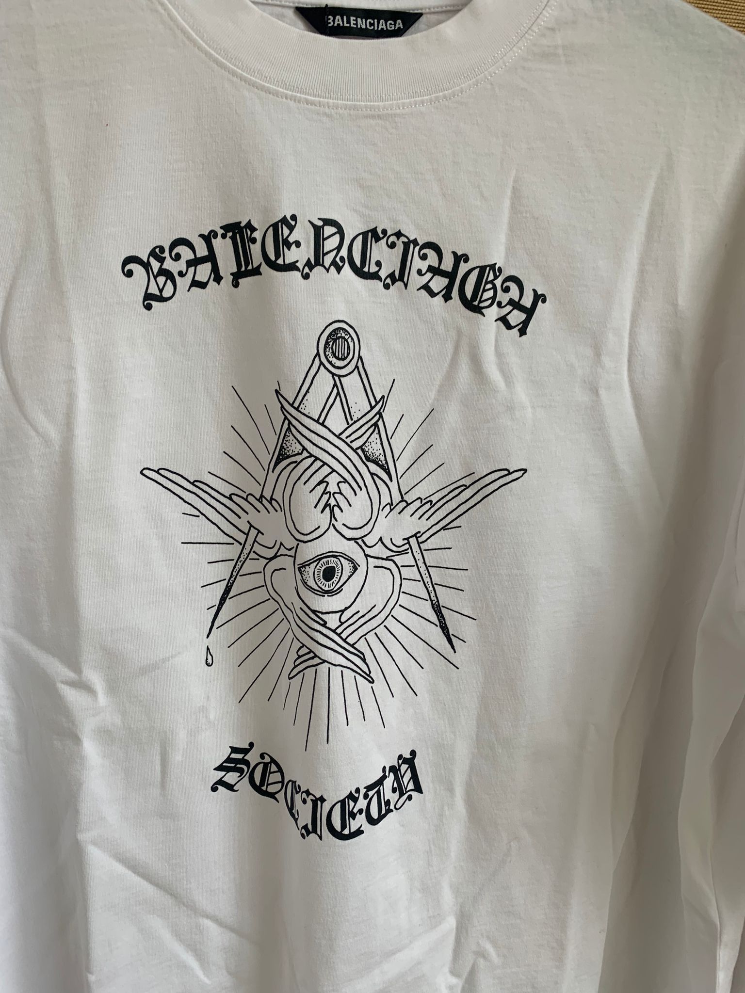 Balenciaga LS Goth Tee in white color Size US M / EU 48-50 / 2 - 6 Thumbnail