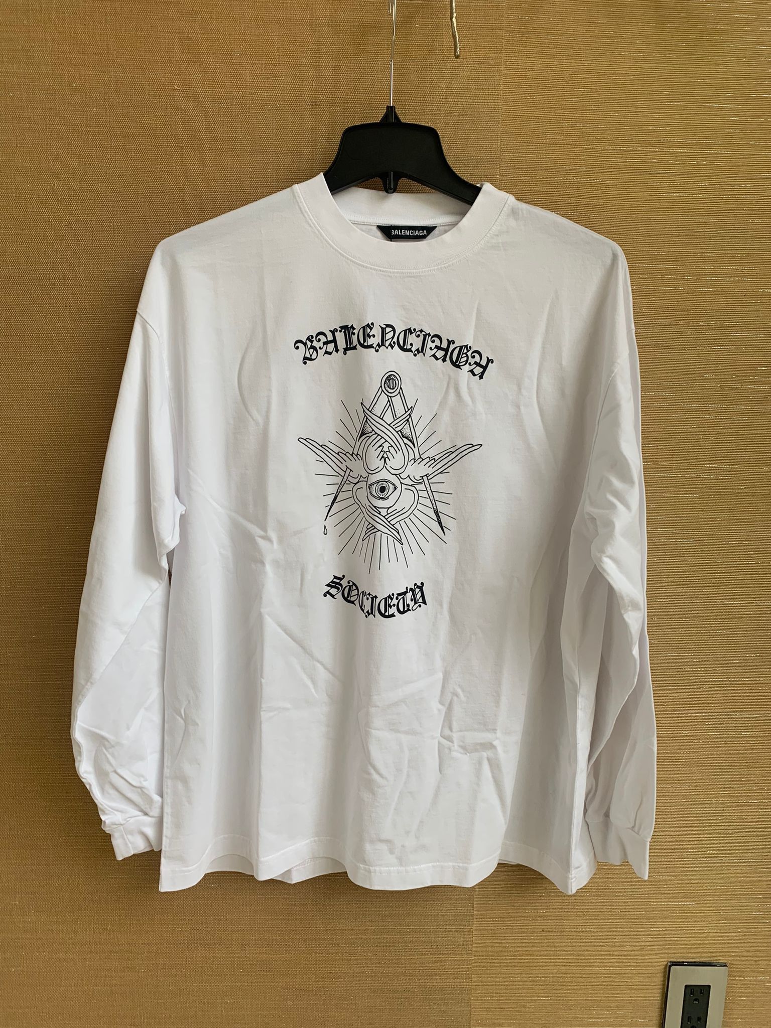 Balenciaga LS Goth Tee in white color Size US M / EU 48-50 / 2 - 1 Thumbnail