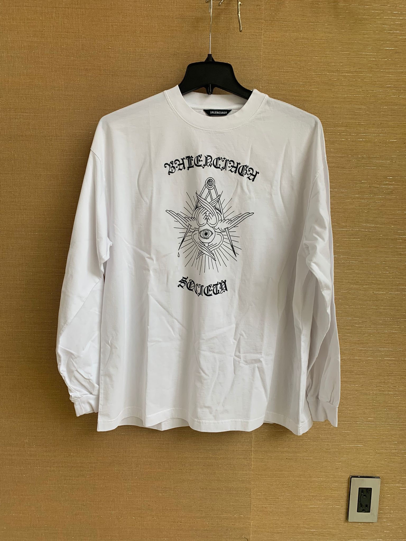 Balenciaga LS Goth Tee in white color Size US M / EU 48-50 / 2 - 2 Thumbnail
