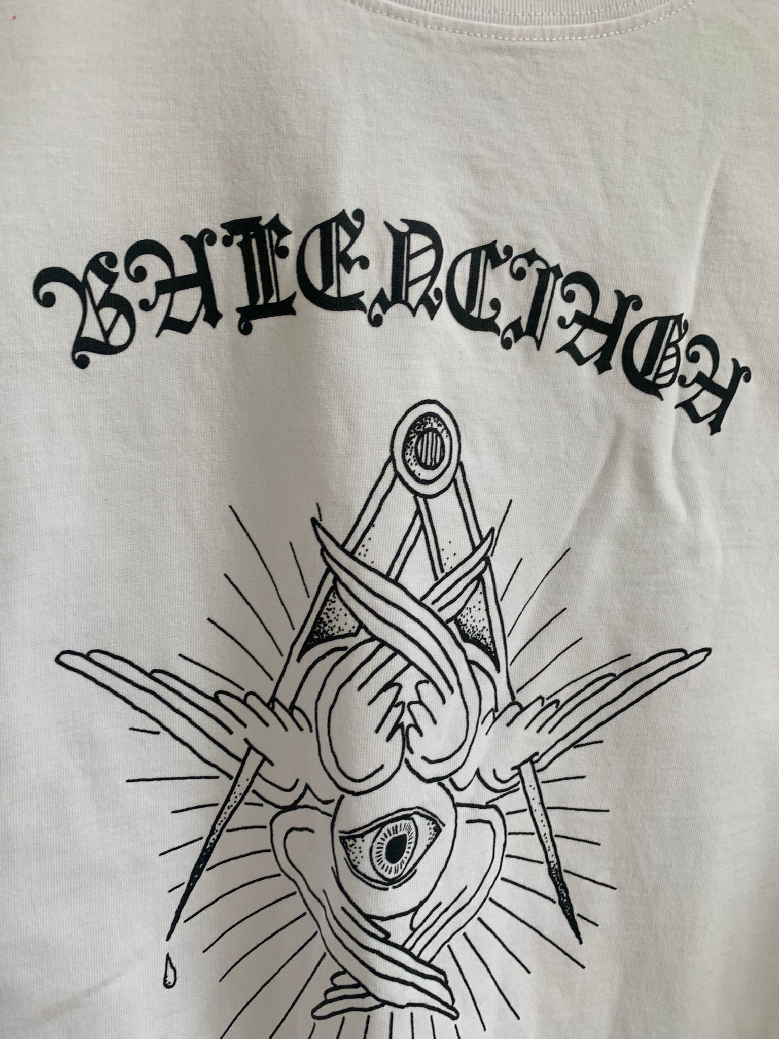 Balenciaga LS Goth Tee in white color Size US M / EU 48-50 / 2 - 5 Thumbnail