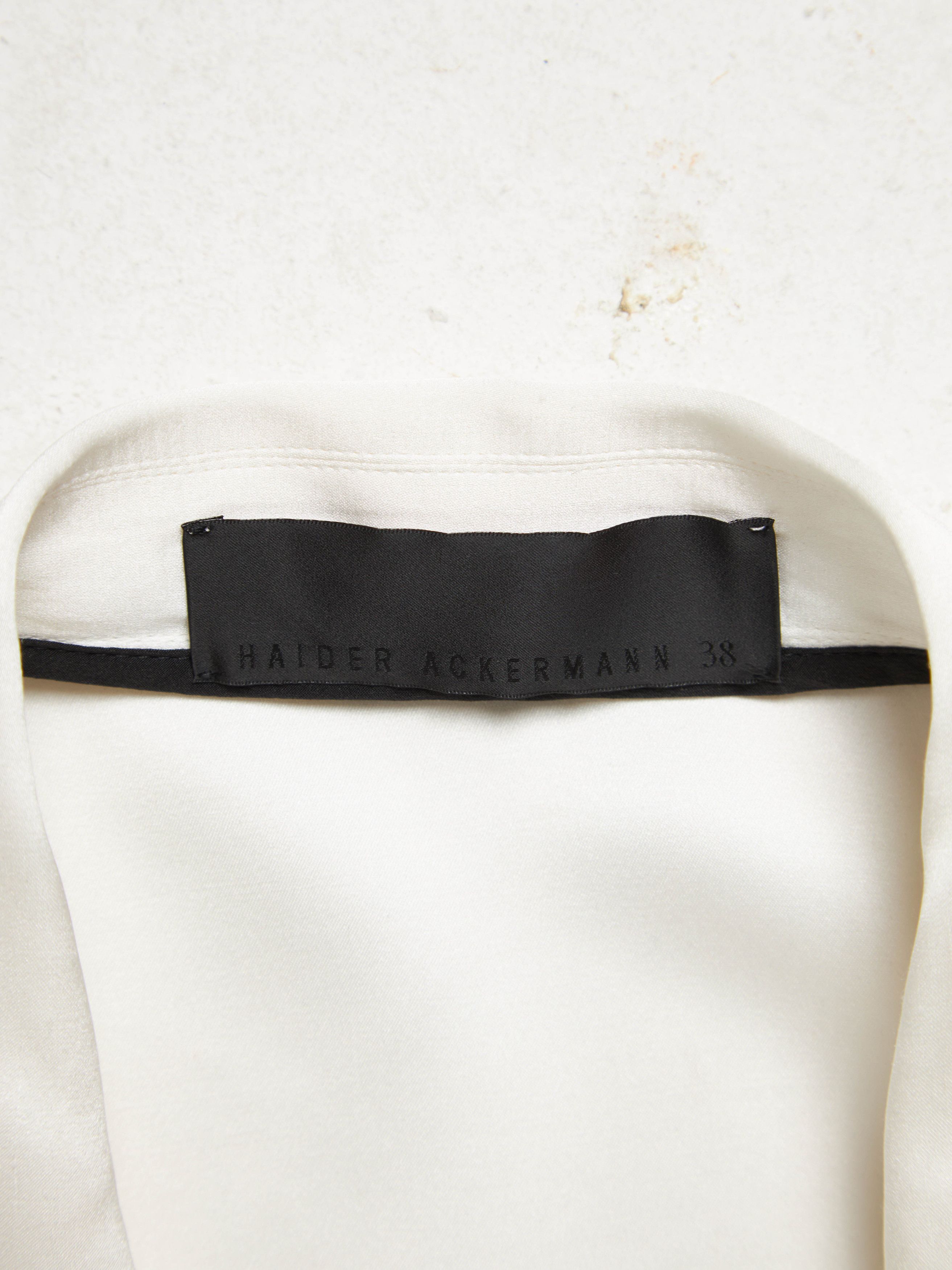 Haider Ackermann Ivory Pyjama Shirt Size XS / US 0-2 / IT 36-38 - 4 Thumbnail