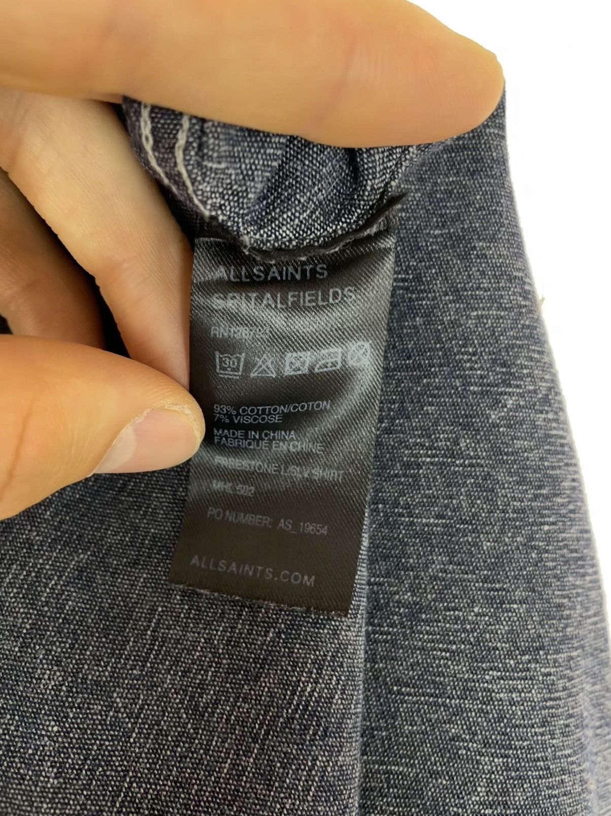 Allsaints ALLSAINTS Freestone shirts Long Sleeve Mens size M Slim Fit Size US M / EU 48-50 / 2 - 8 Thumbnail