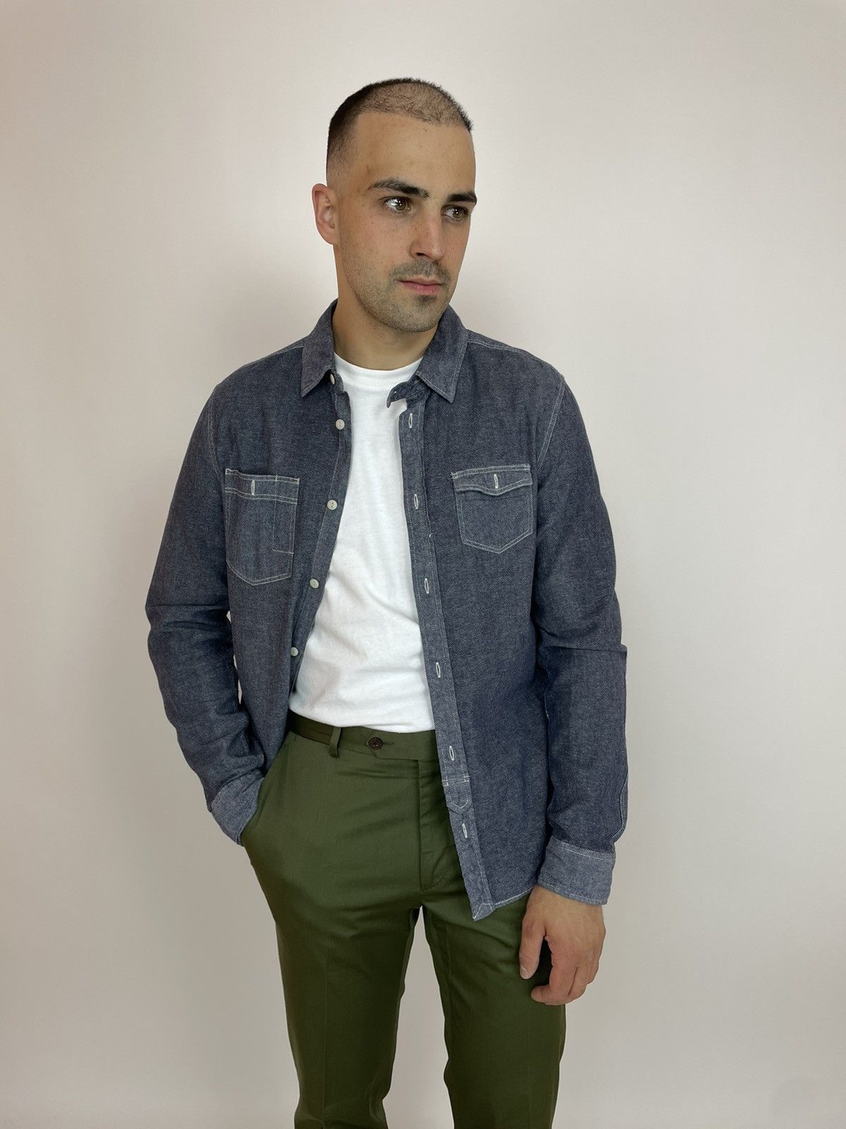 Allsaints ALLSAINTS Freestone shirts Long Sleeve Mens size M Slim Fit Size US M / EU 48-50 / 2 - 5 Thumbnail