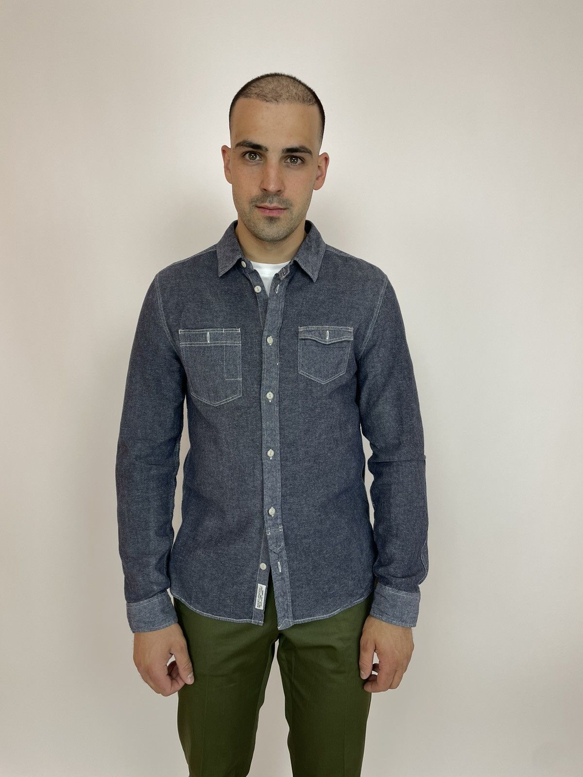 Allsaints ALLSAINTS Freestone shirts Long Sleeve Mens size M Slim Fit Size US M / EU 48-50 / 2 - 1 Thumbnail