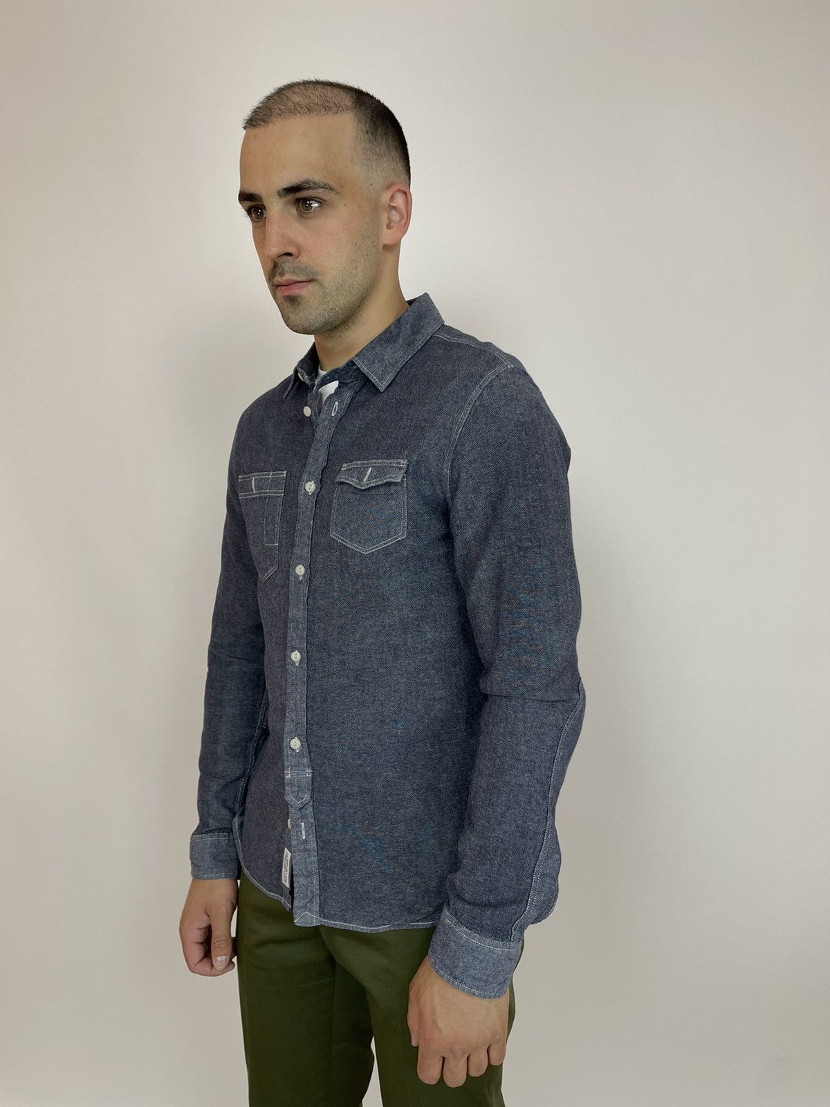 Allsaints ALLSAINTS Freestone shirts Long Sleeve Mens size M Slim Fit Size US M / EU 48-50 / 2 - 2 Thumbnail