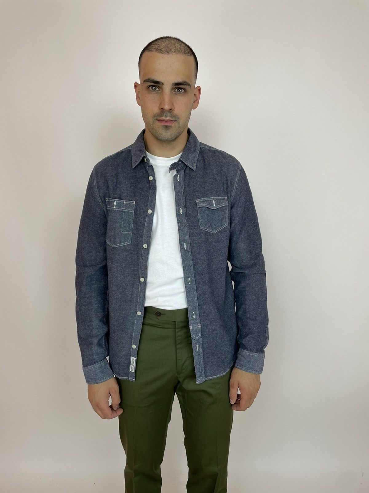 Allsaints ALLSAINTS Freestone shirts Long Sleeve Mens size M Slim Fit Size US M / EU 48-50 / 2 - 4 Thumbnail