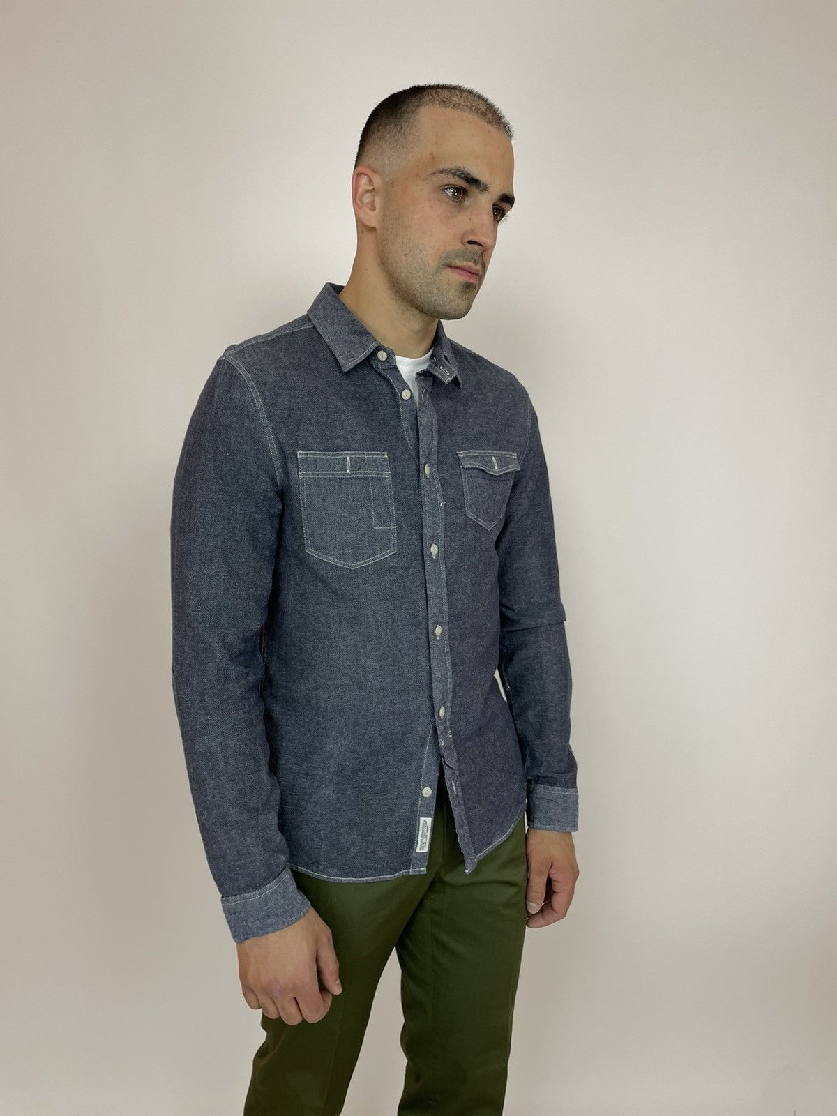 Allsaints ALLSAINTS Freestone shirts Long Sleeve Mens size M Slim Fit Size US M / EU 48-50 / 2 - 3 Thumbnail