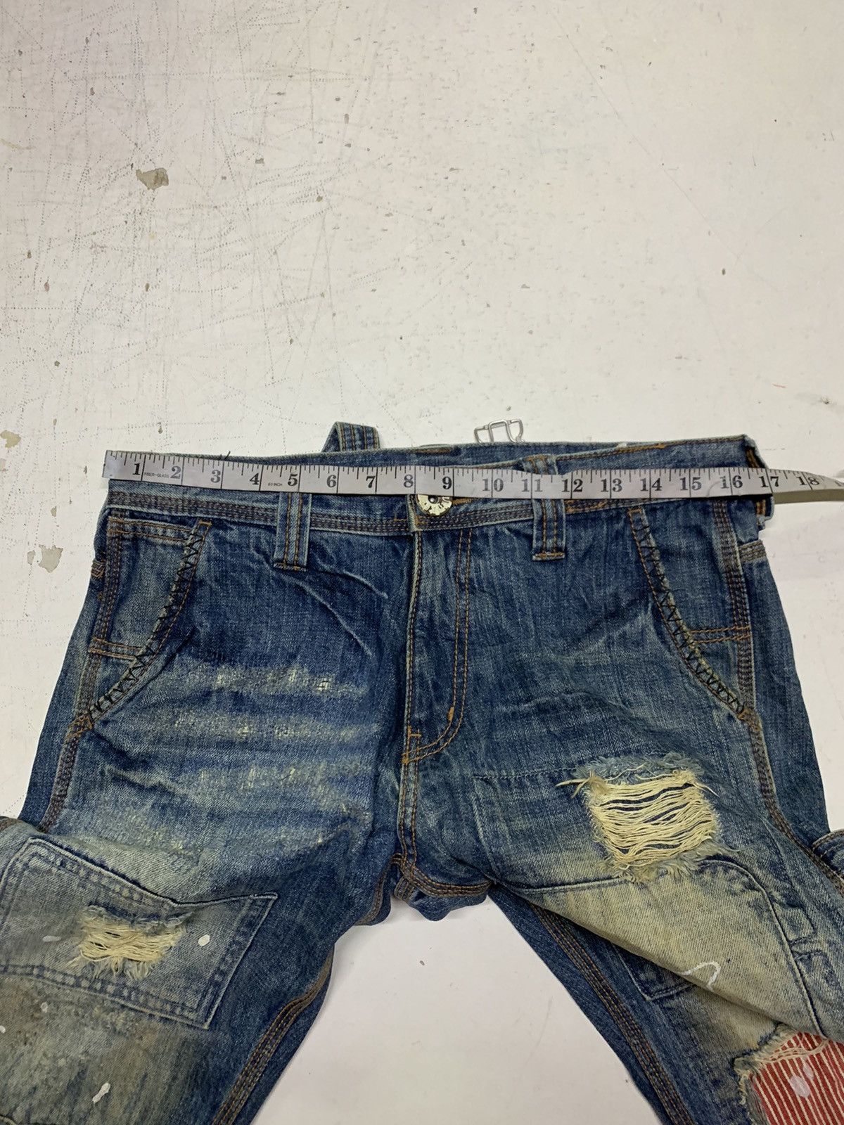 Designer Back vintage denim Size US 33 - 15 Thumbnail
