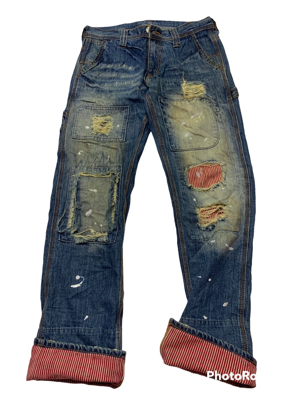 Designer Back vintage denim Size US 33 - 4 Thumbnail