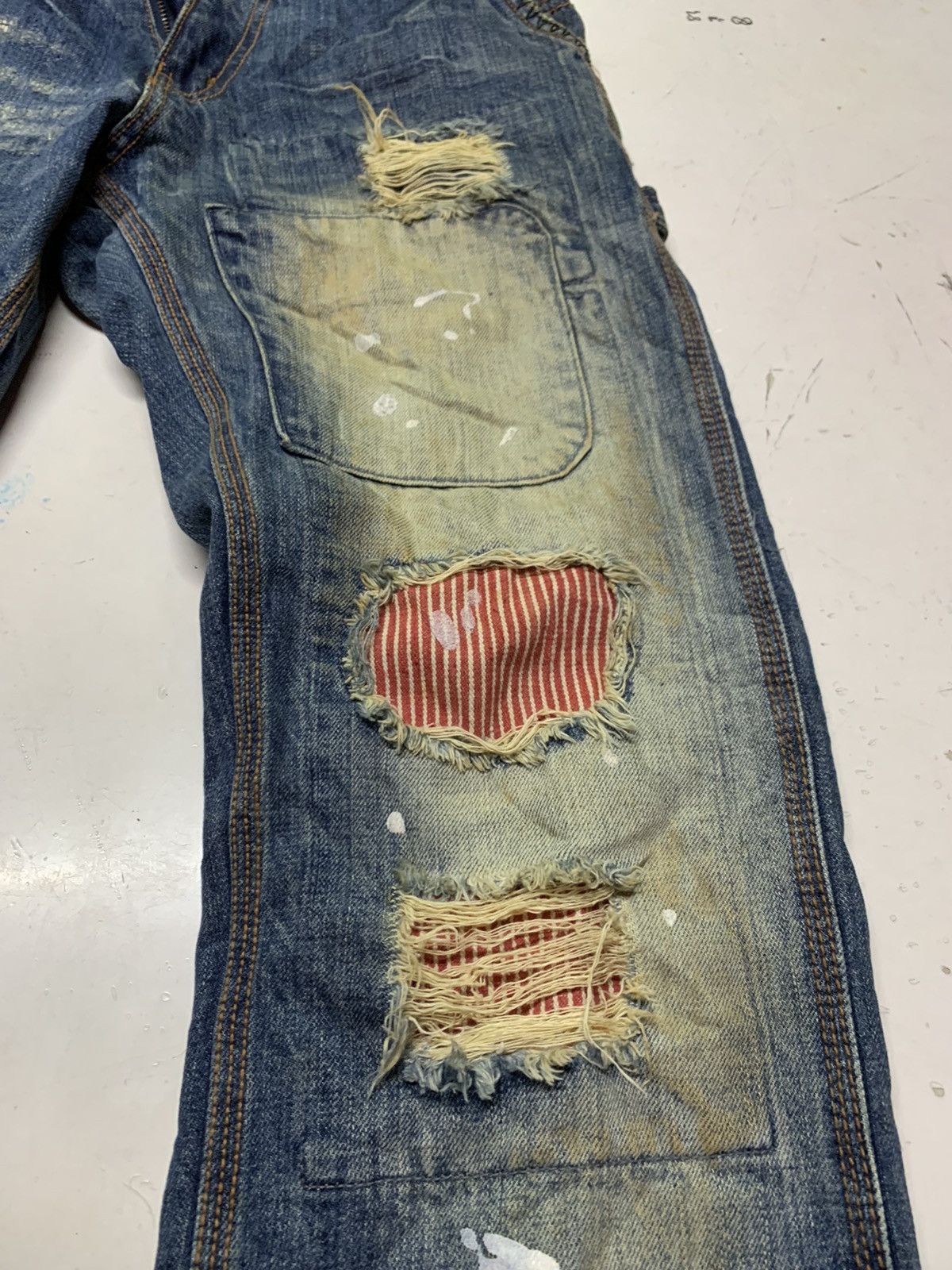 Designer Back vintage denim Size US 33 - 14 Thumbnail