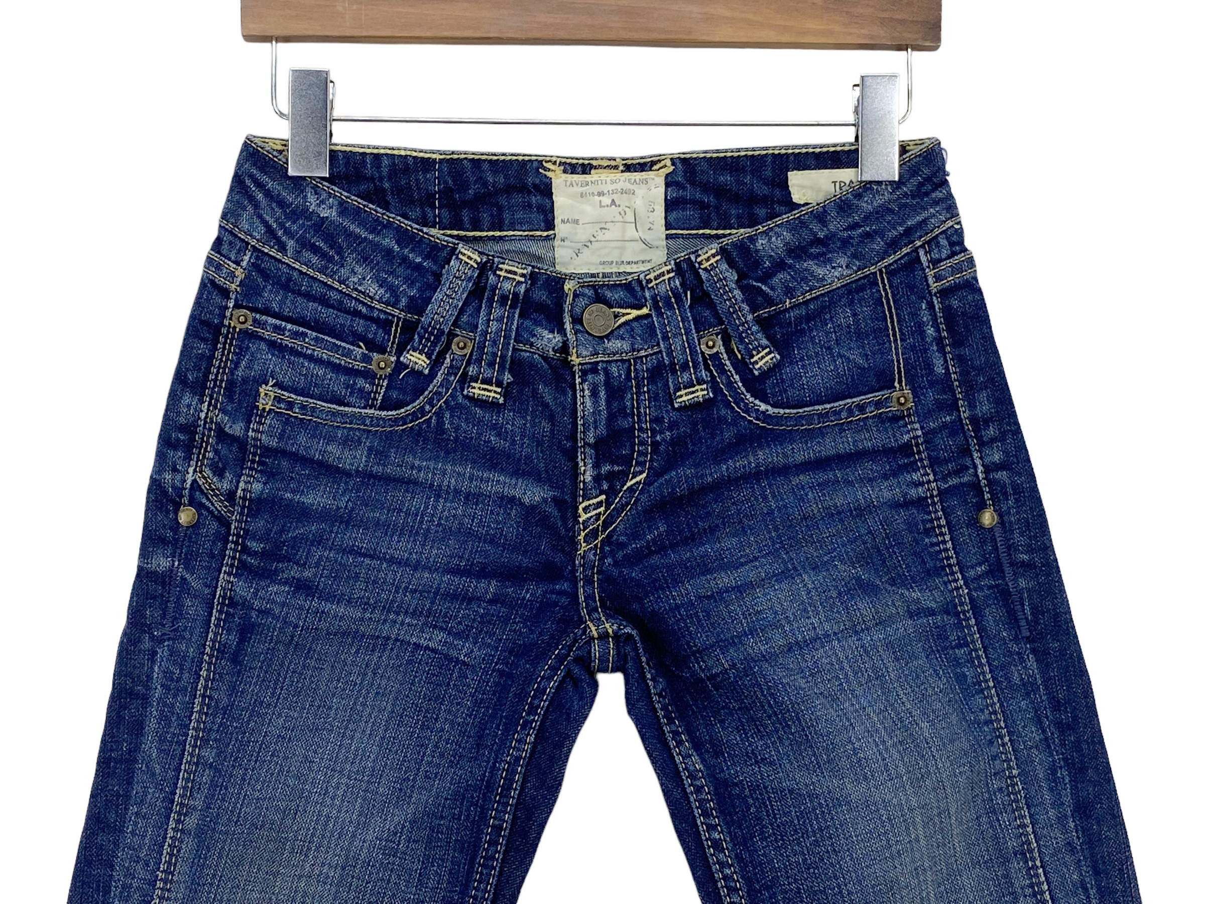 Taverniti Taverniti SO Jeans Patchwork Tapered Pants Distressed Denim Size 29" - 3 Thumbnail
