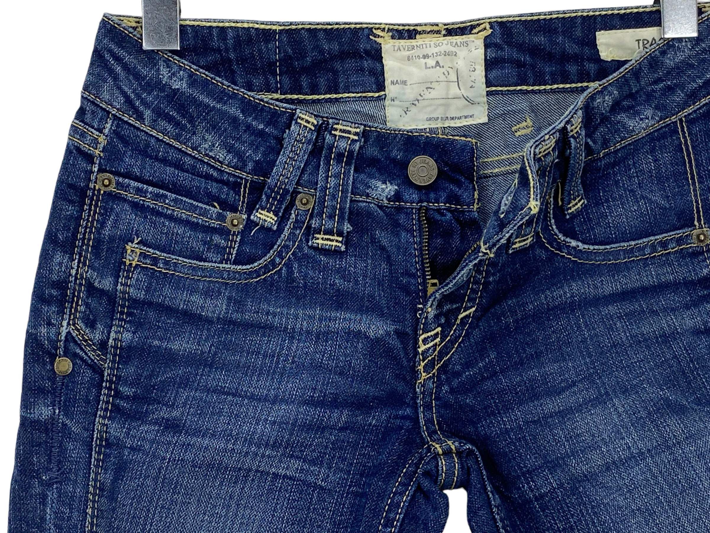 Taverniti Taverniti SO Jeans Patchwork Tapered Pants Distressed Denim Size 29" - 10 Thumbnail