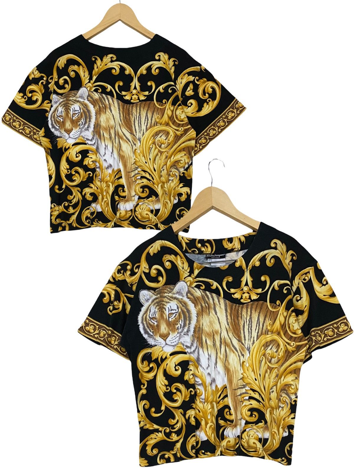 image of Salvatore Ferragamo >Need Gone in Black/Gold, Women's (Size Medium)