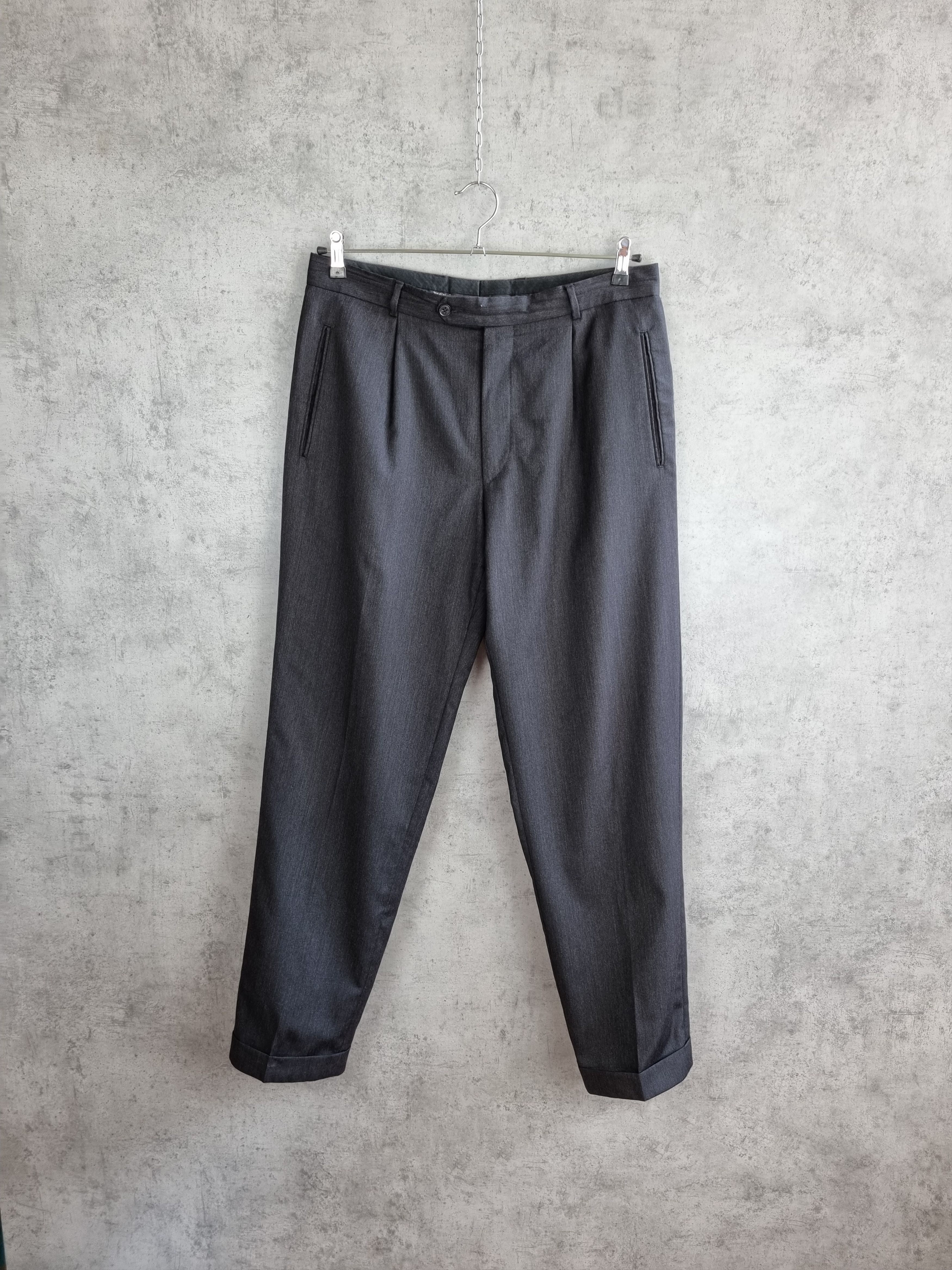 Vintage × Yves Saint Laurent Vintage YSL Yves Saint Laurent Wool Formal Suit Pants Size US 32 / EU 48 - 2 Thumbnail