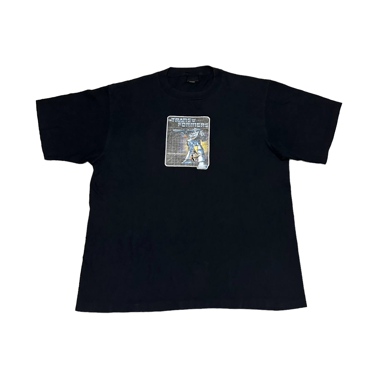 image of 90's Transformers Megatron Decepticon Movie Tee in Black, Men's (Size XL)
