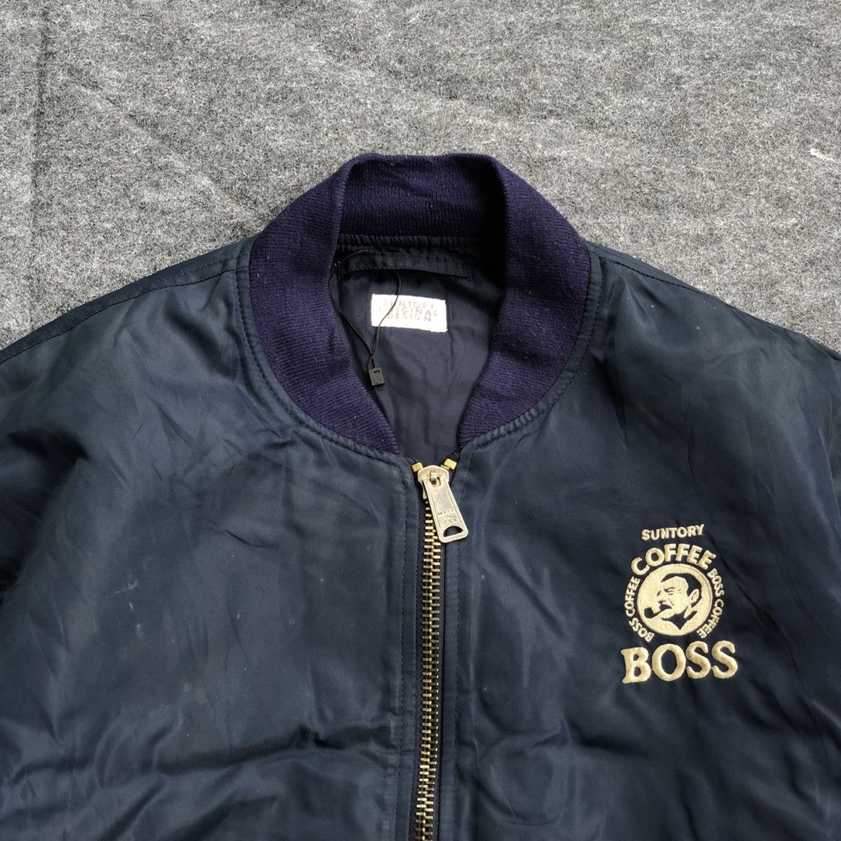 Japanese Brand Vtg Bomber Jacket Boss Coffee Suntory Embrodery Big Logo Size US L / EU 52-54 / 3 - 3 Thumbnail