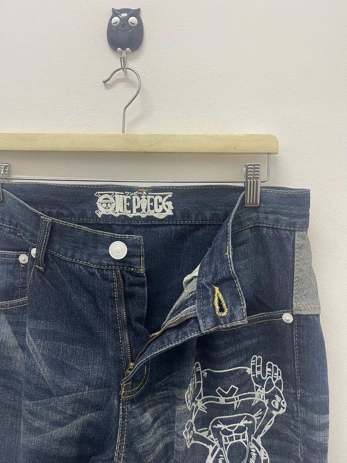 One Piece Rare ONE PIECE Chopper Japan Anime Manga Denim Jeans Pant Size US 33 - 11 Thumbnail