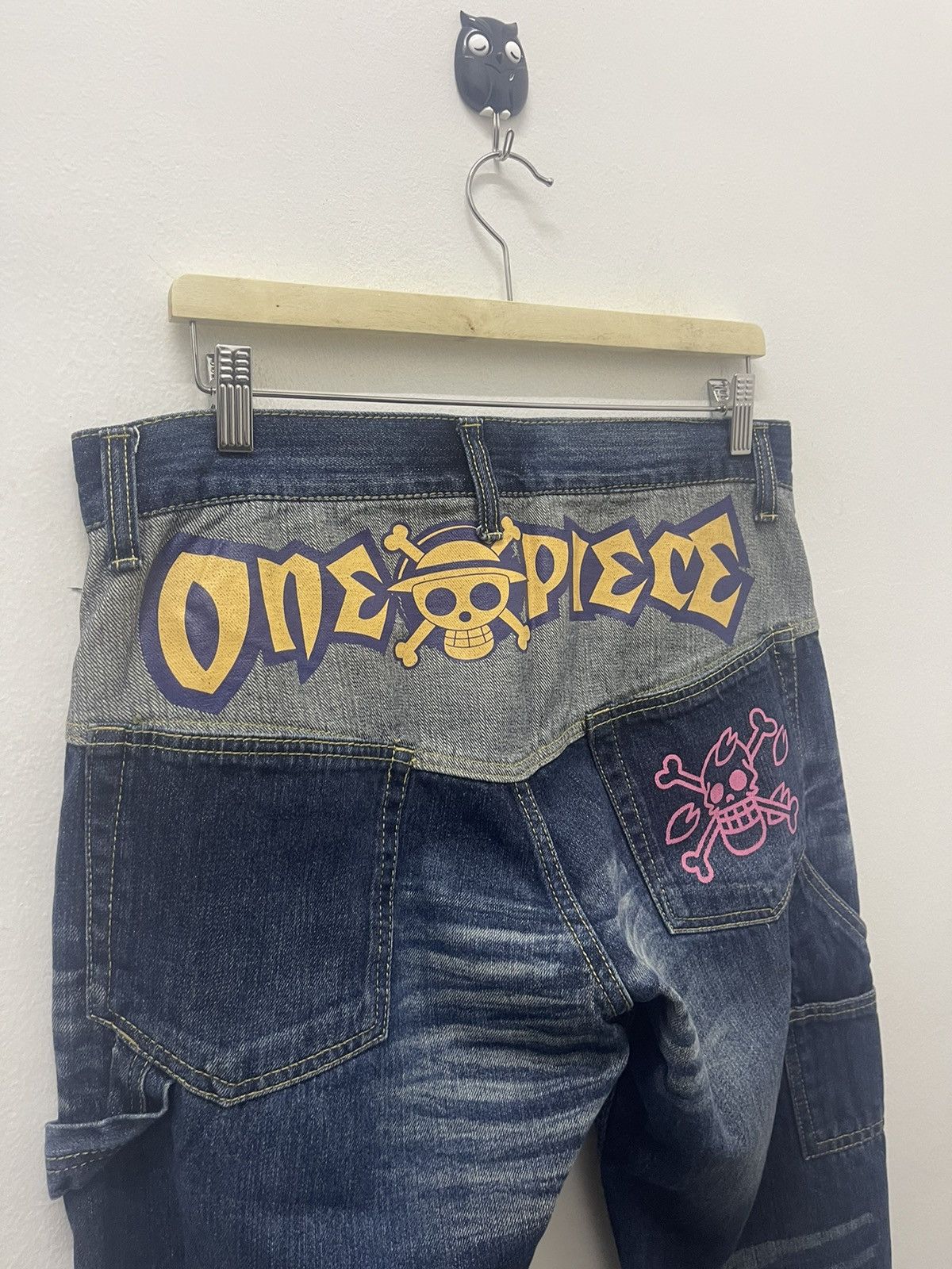 One Piece Rare ONE PIECE Chopper Japan Anime Manga Denim Jeans Pant Size US 33 - 4 Thumbnail
