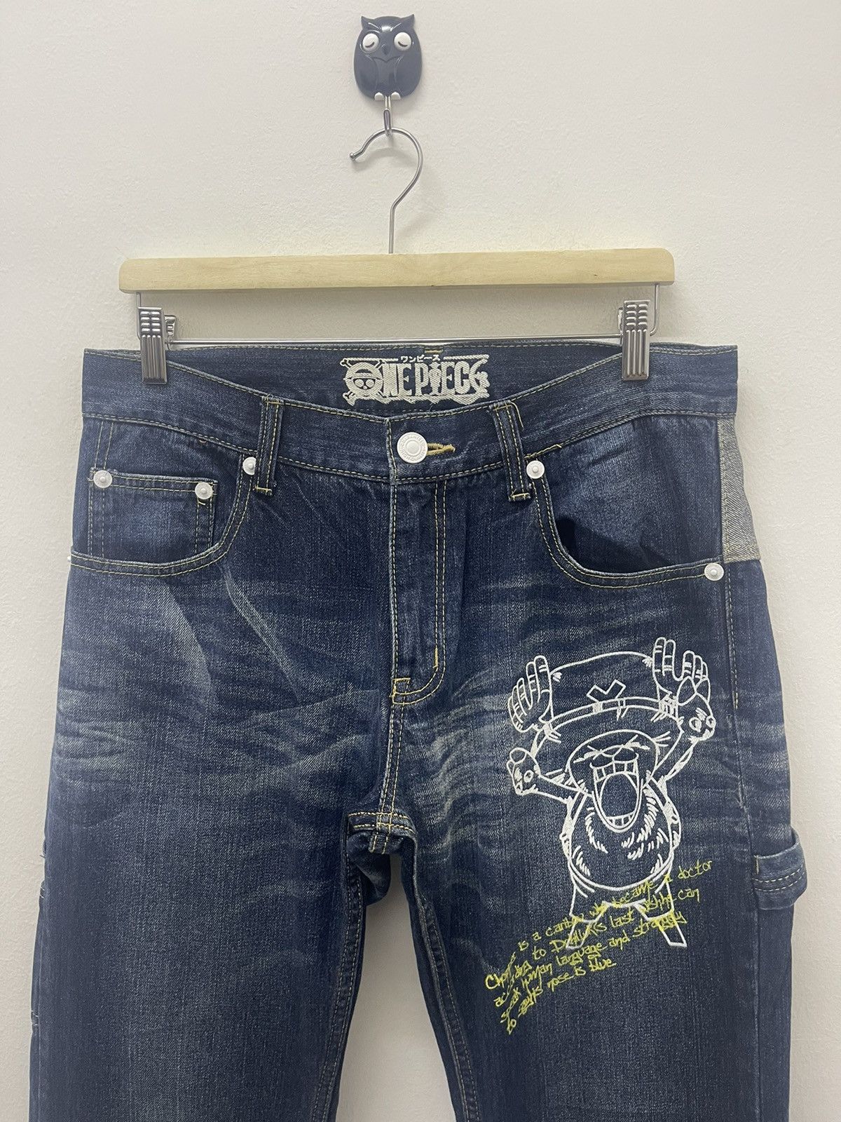 One Piece Rare ONE PIECE Chopper Japan Anime Manga Denim Jeans Pant Size US 33 - 8 Thumbnail