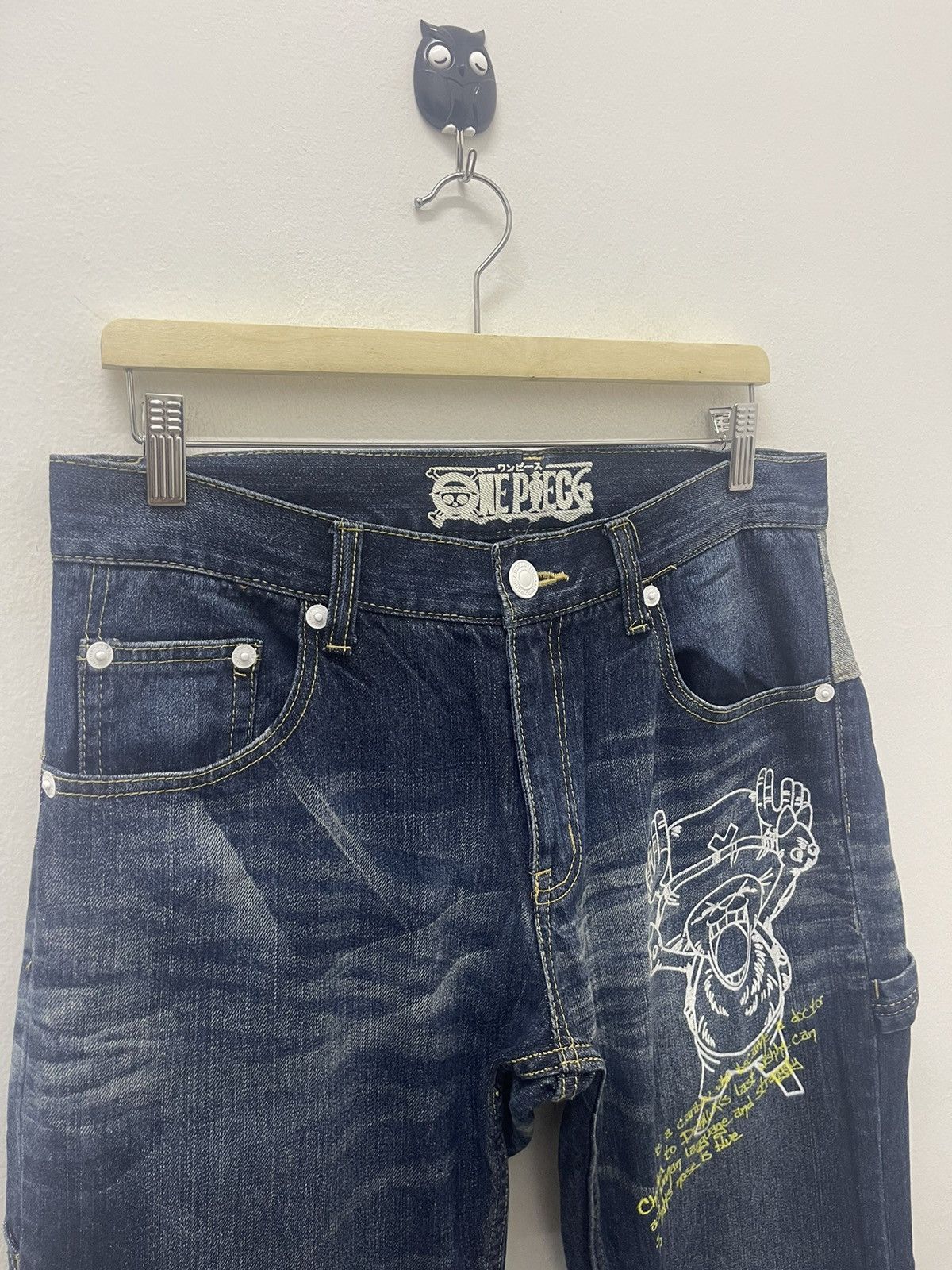 One Piece Rare ONE PIECE Chopper Japan Anime Manga Denim Jeans Pant Size US 33 - 10 Thumbnail