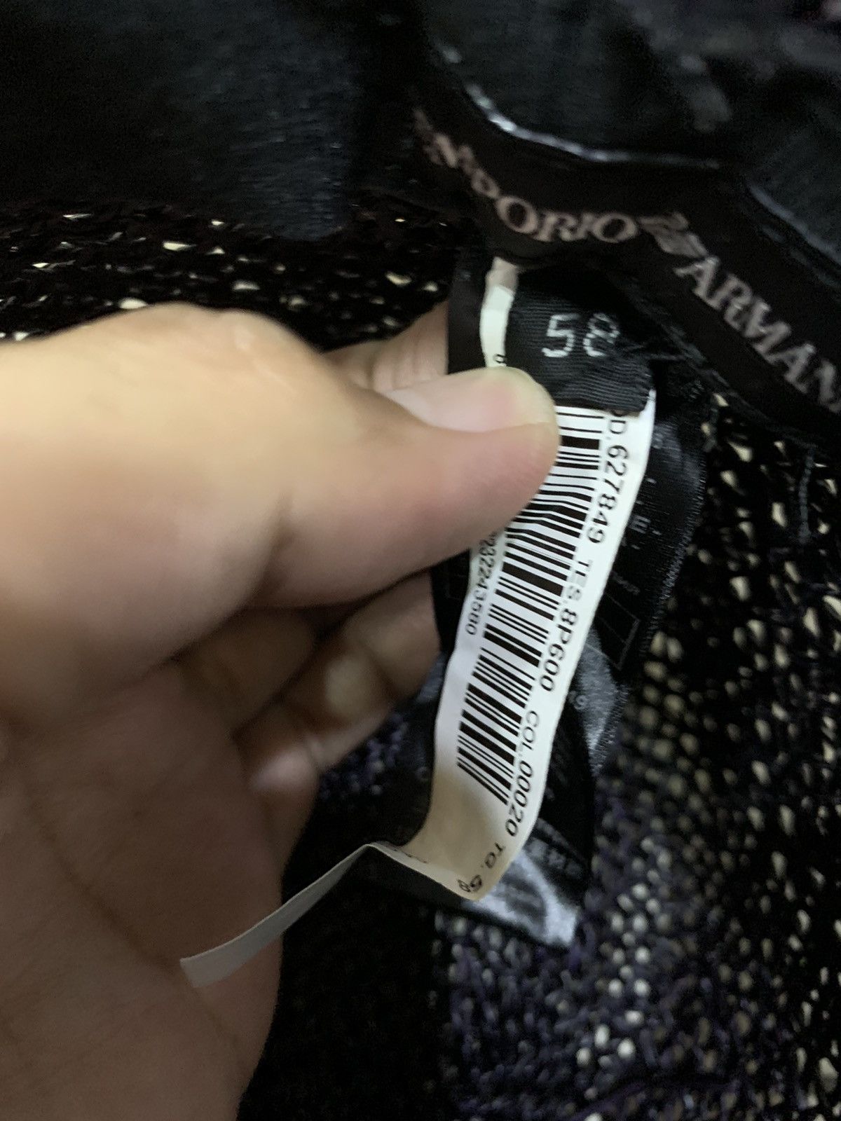 Emporio Armani VINTAGE EMPORIO ARMANI MESH STRAW HAT SIZE 58 Size ONE SIZE - 8 Thumbnail