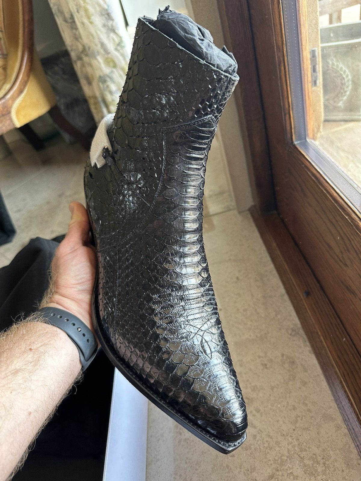 Celine SS20 Celine Berlin cavalry boots in python Hedi Slimane Size US 13 / EU 46 - 15 Thumbnail