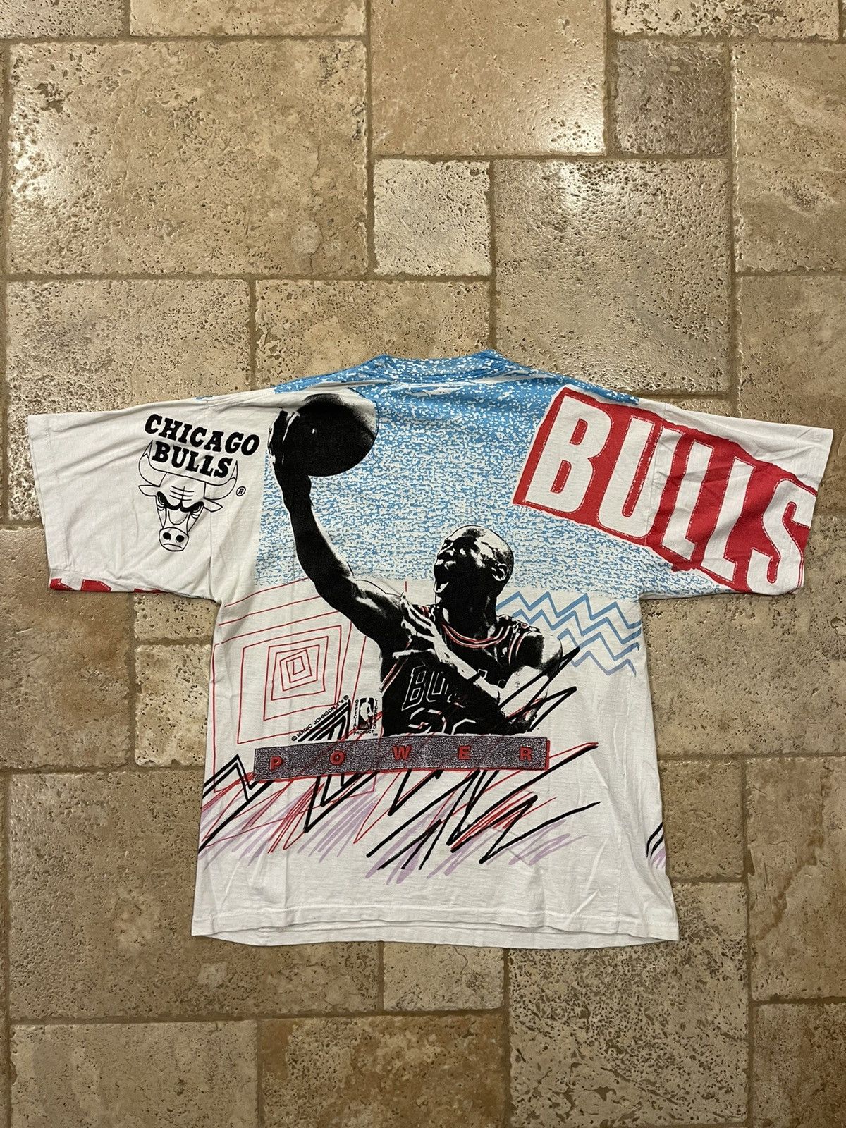 NBA Vintage Michael Jordan Chicago Bulls All Over Print 90’s Size US L / EU 52-54 / 3 - 11 Thumbnail