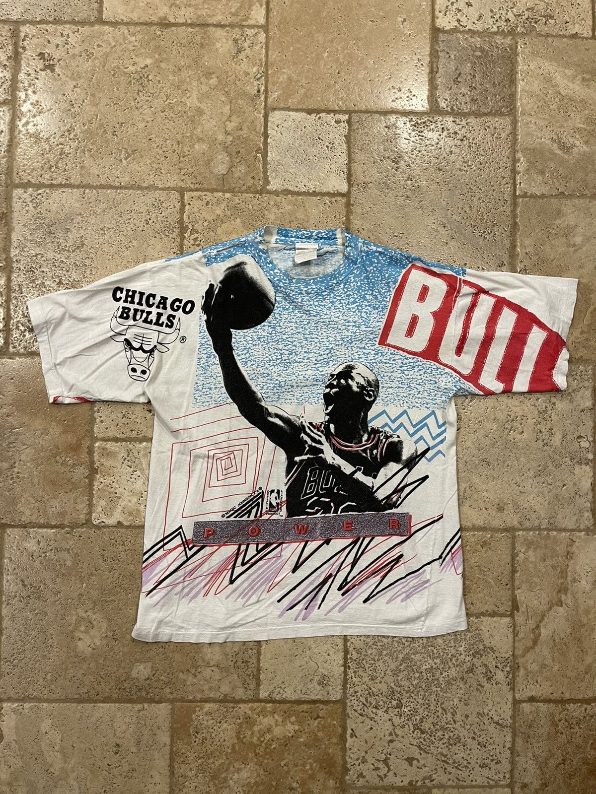 NBA Vintage Michael Jordan Chicago Bulls All Over Print 90’s Size US L / EU 52-54 / 3 - 4 Thumbnail