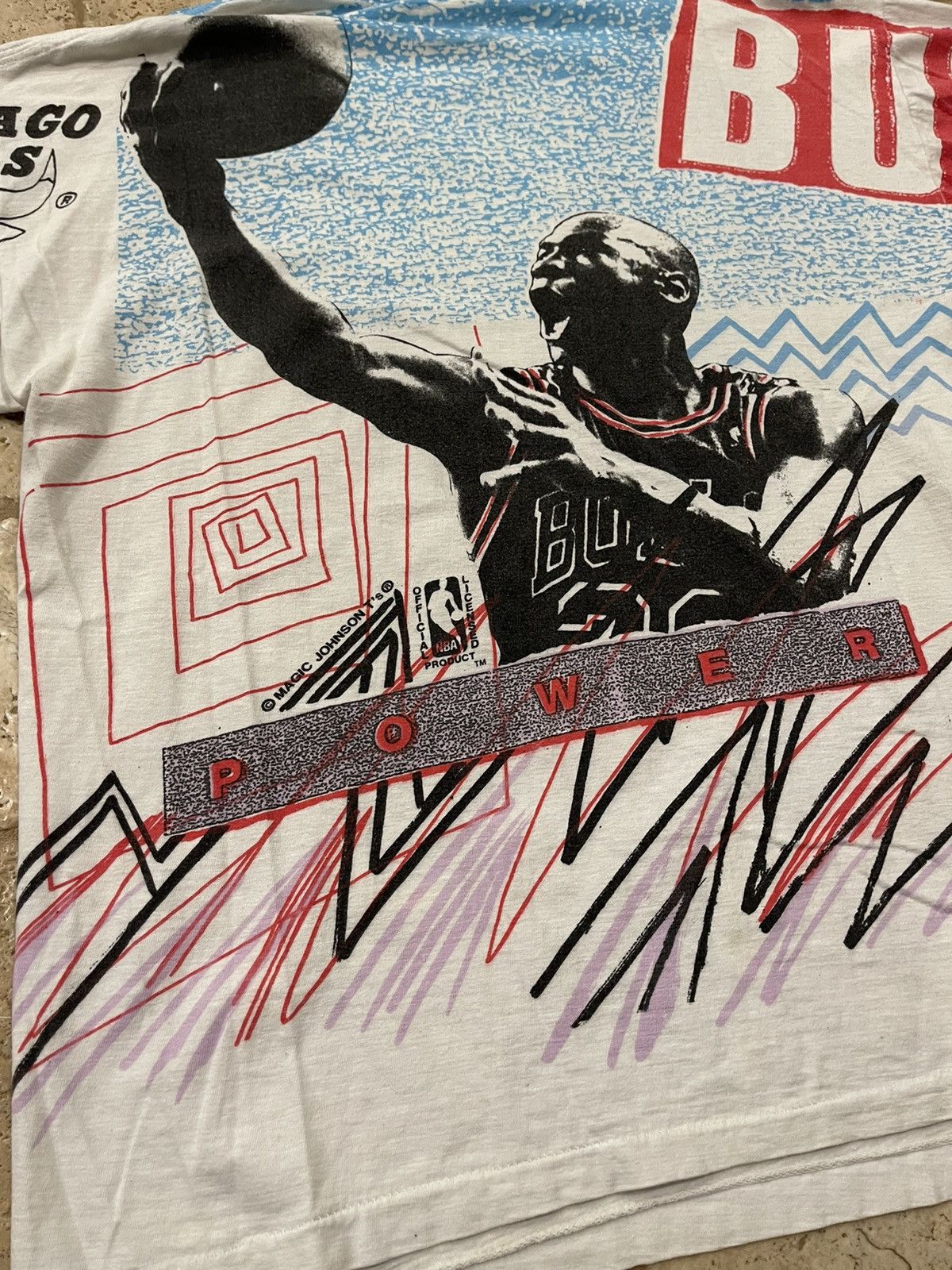 NBA Vintage Michael Jordan Chicago Bulls All Over Print 90’s Size US L / EU 52-54 / 3 - 9 Thumbnail