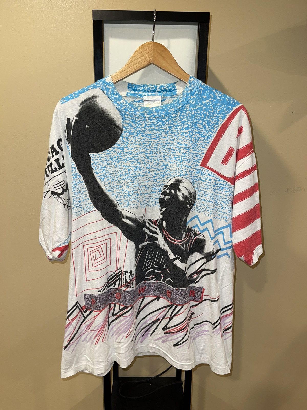 NBA Vintage Michael Jordan Chicago Bulls All Over Print 90’s Size US L / EU 52-54 / 3 - 1 Thumbnail