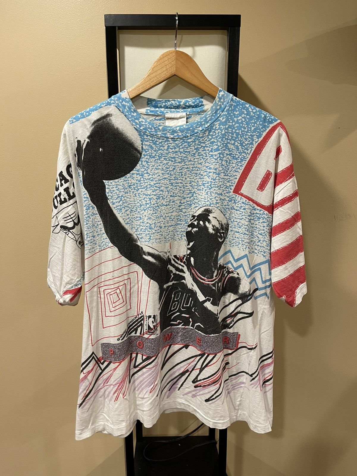 NBA Vintage Michael Jordan Chicago Bulls All Over Print 90’s Size US L / EU 52-54 / 3 - 2 Thumbnail