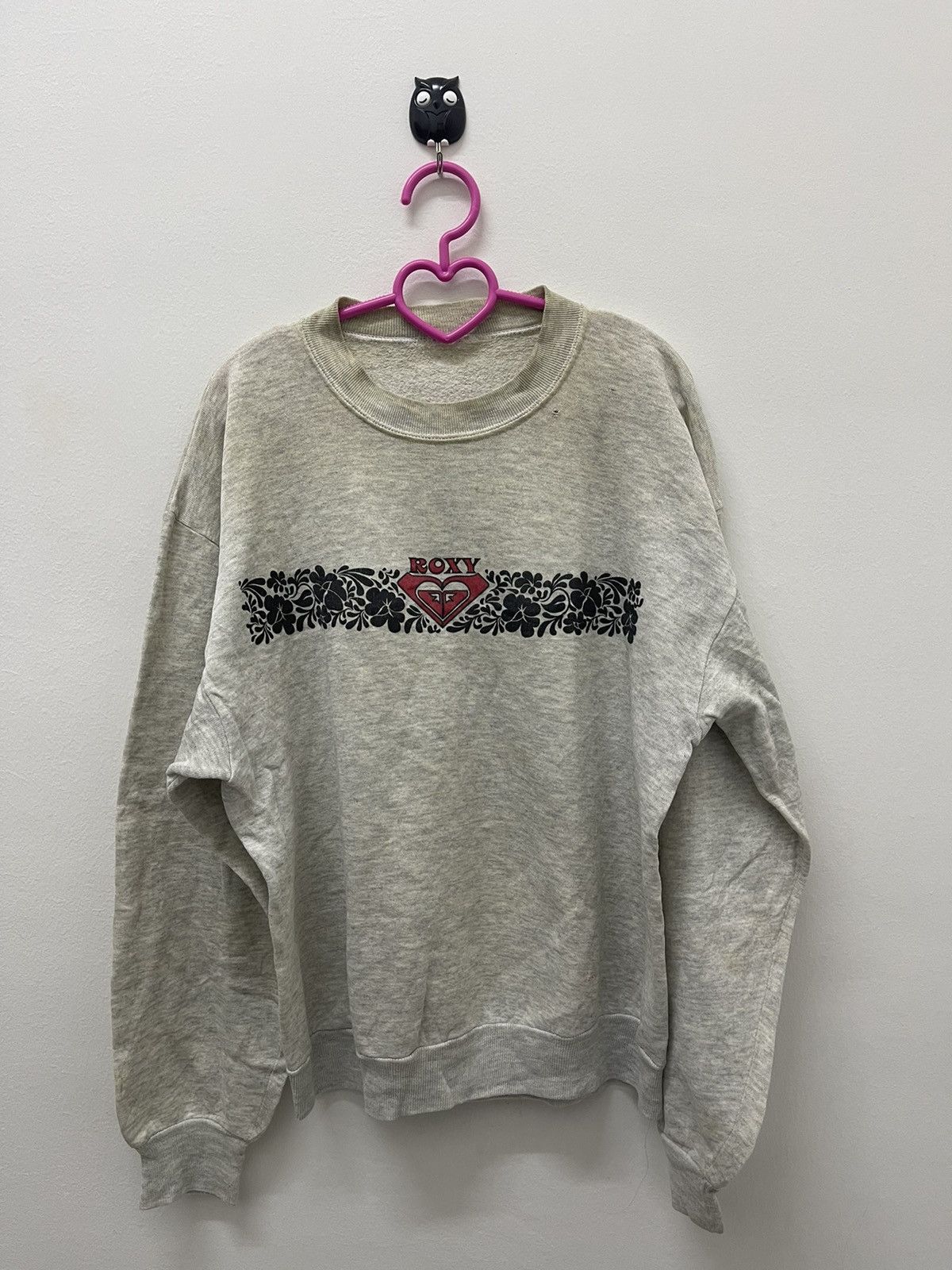 image of Surf Style x Vintage Roxy Sweatshirt in Grey, Men's (Size Small)