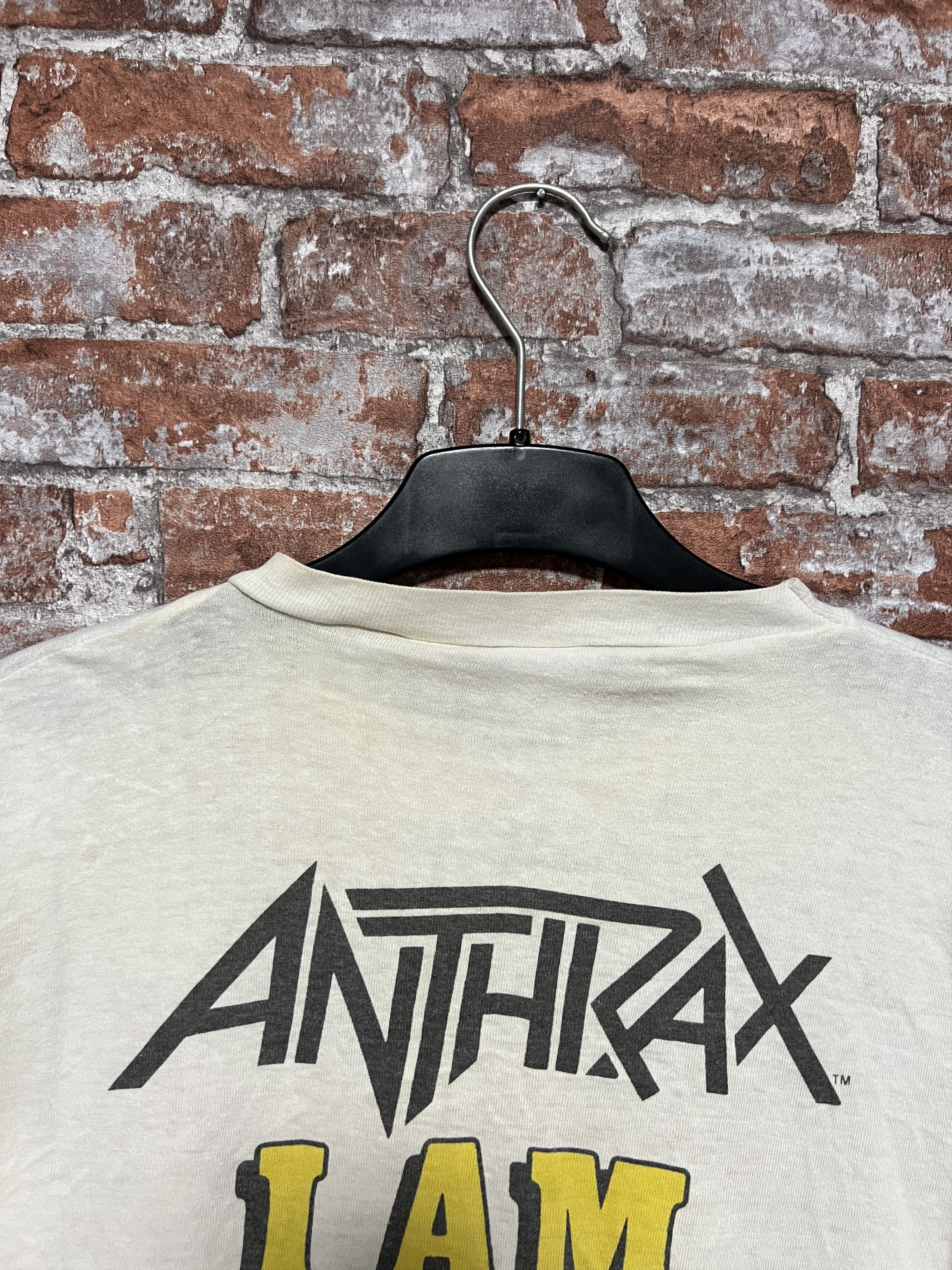 Band Tees × Vintage Vintage 1987 Anthrax Judge Dredd i am the law T-shirt Size US L / EU 52-54 / 3 - 14 Thumbnail