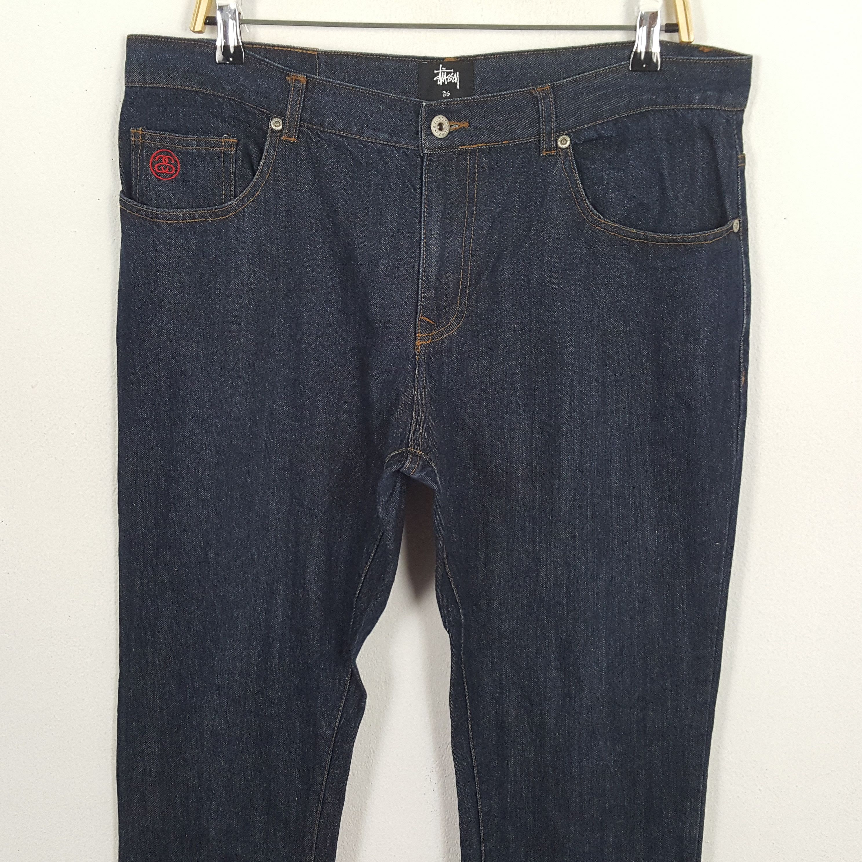 Stussy × Vintage Vintage STUSSY Streetwear Skateboard Custom Logo Jeans Size US 37 - 5 Thumbnail