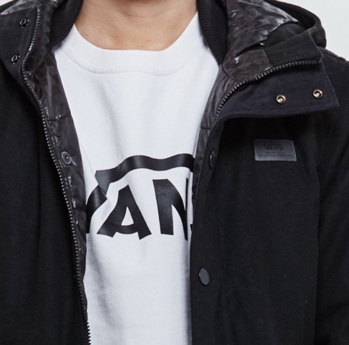 Japanese Brand Vans Wools Black Jacket hoodie Size US M / EU 48-50 / 2 - 5 Thumbnail