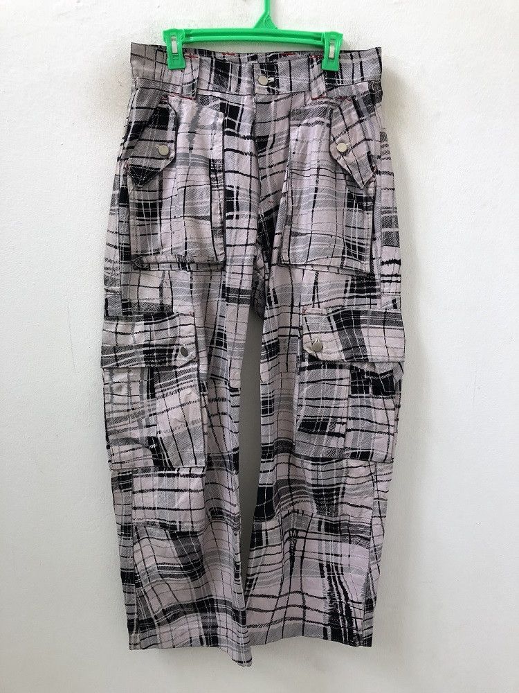 Japanese Brand Vintage MILKBOY Japan Coated Checks Baggy Cargo Pant Size US 32 / EU 48 - 1 Thumbnail