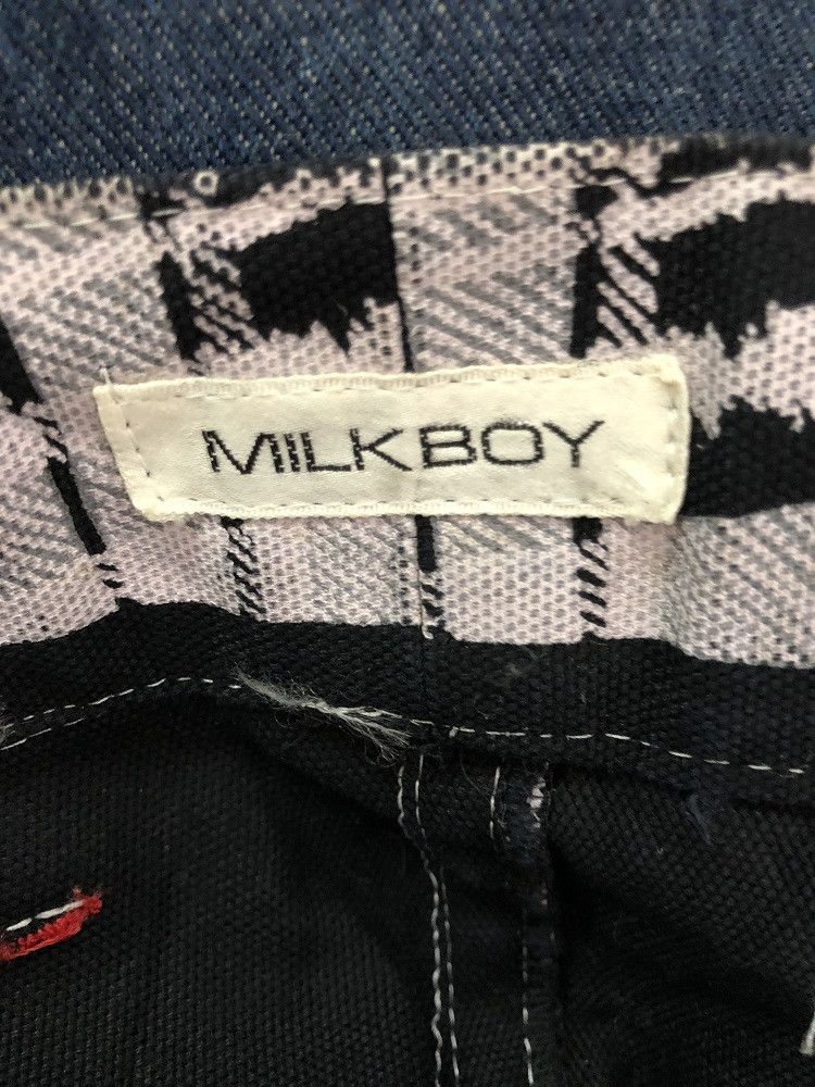 Japanese Brand Vintage MILKBOY Japan Coated Checks Baggy Cargo Pant Size US 32 / EU 48 - 15 Thumbnail