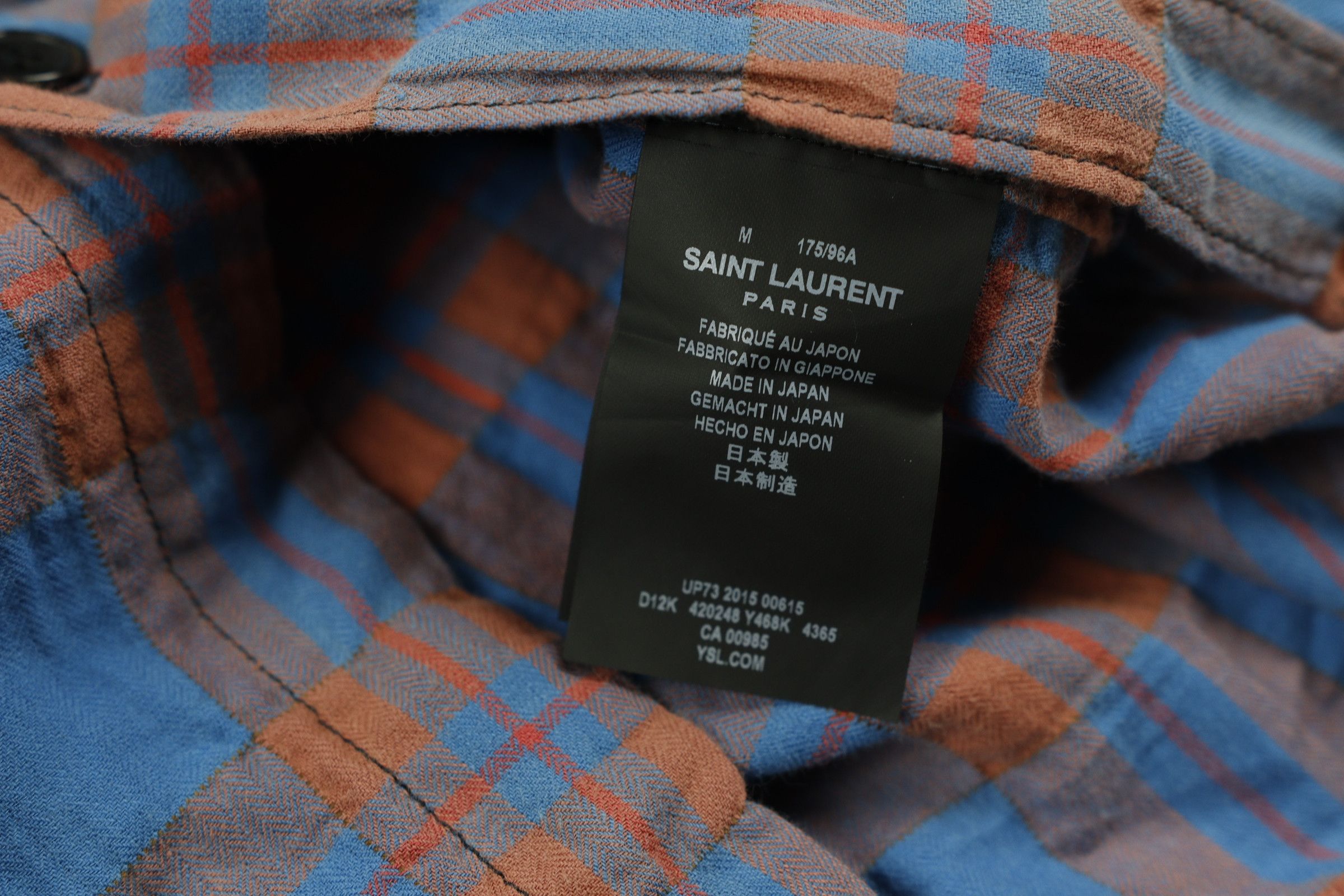 Hedi Slimane × Saint Laurent Paris FW15 Saint Laurent Gradient Bleached Raw Hem Shirt Size M / US 6-8 / IT 42-44 - 12 Thumbnail