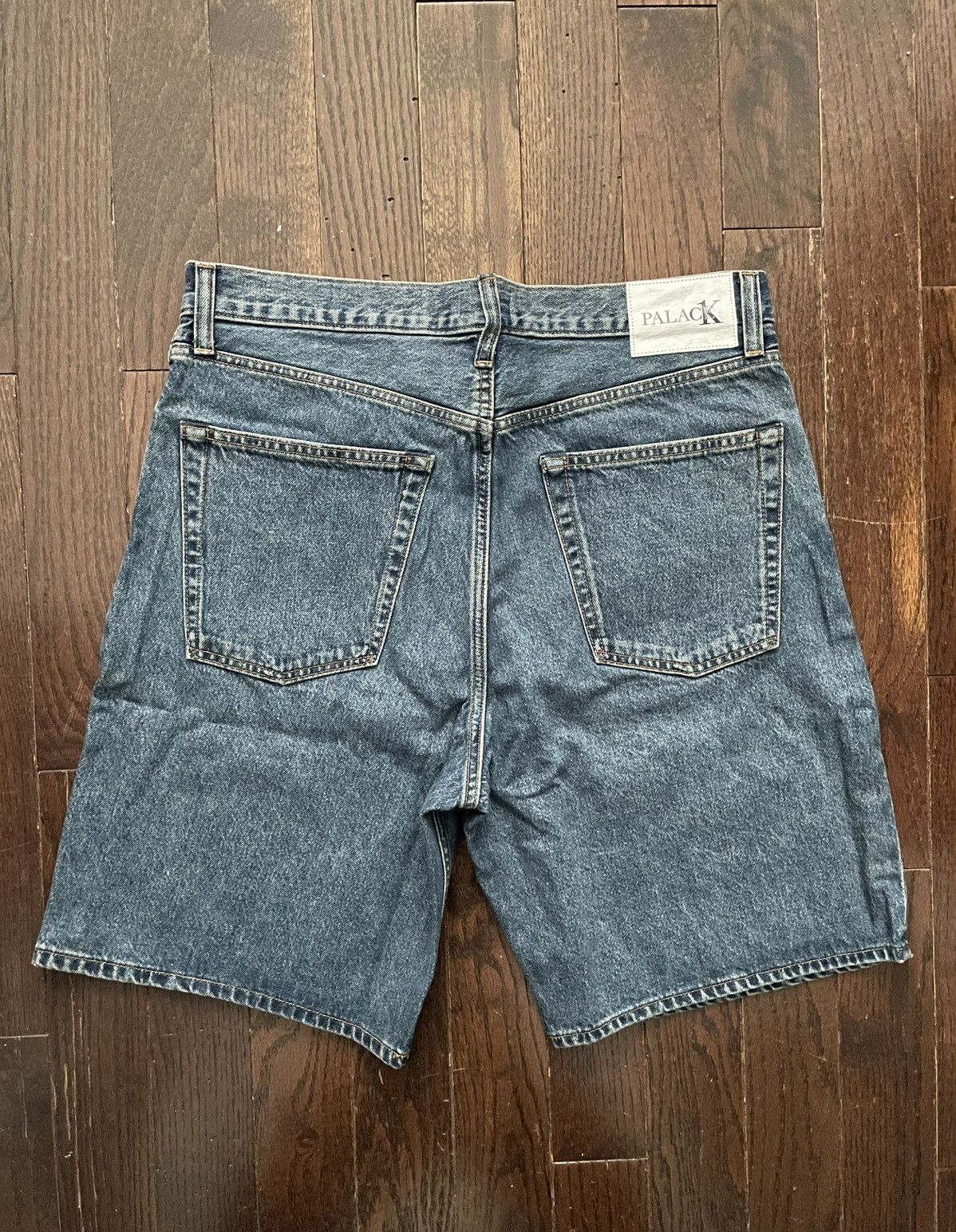 Calvin Klein × Palace Palace CK1 Calvin Klein Baggy Denim Shorts Light Wash  | Grailed