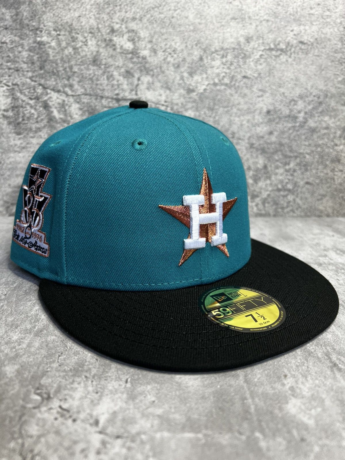 7 1/2 Hat Club Copperhead Houston Astros Top 30 Teal Black