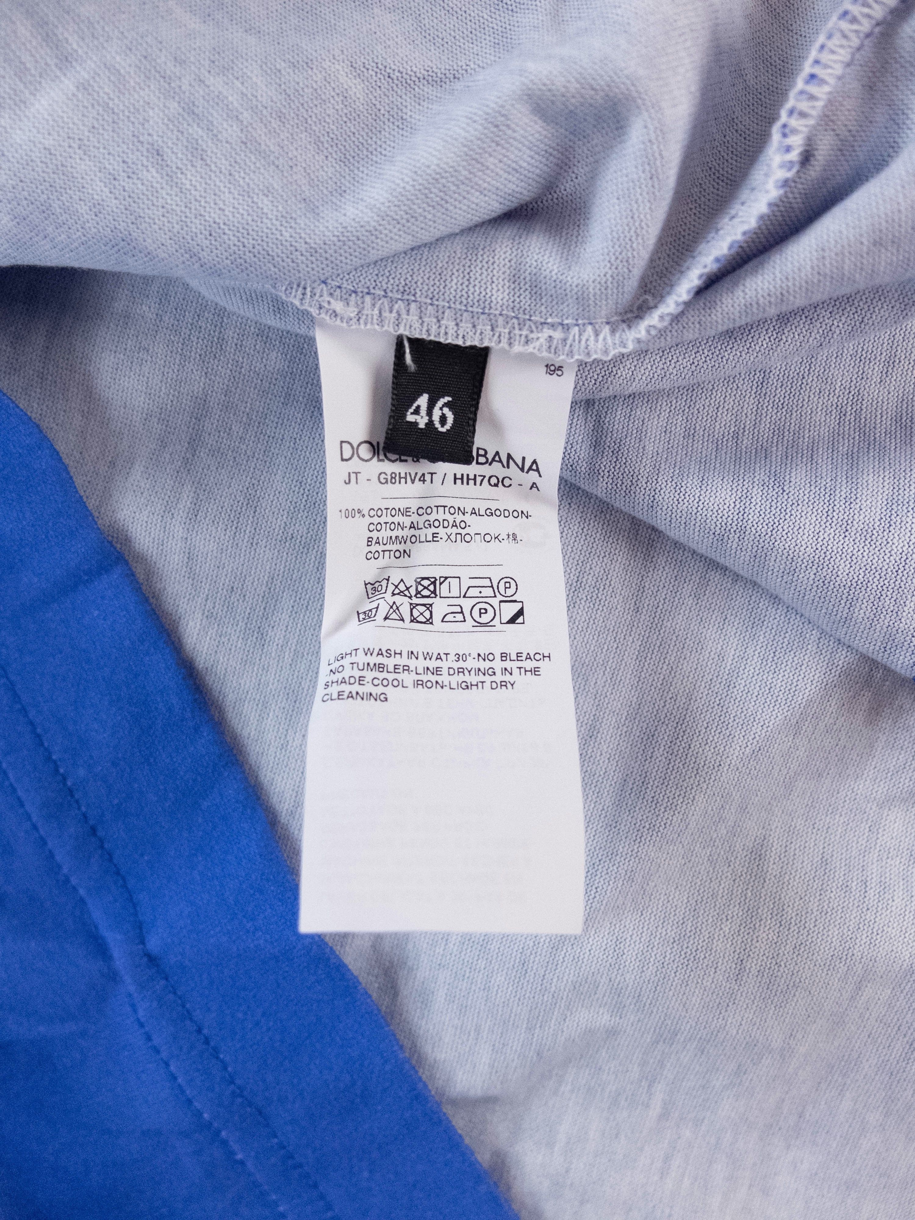 Dolce & Gabbana DOLCE & GABBANA blue Tradizione pasta t-shirt Small / 46 EU Size US S / EU 44-46 / 1 - 8 Thumbnail