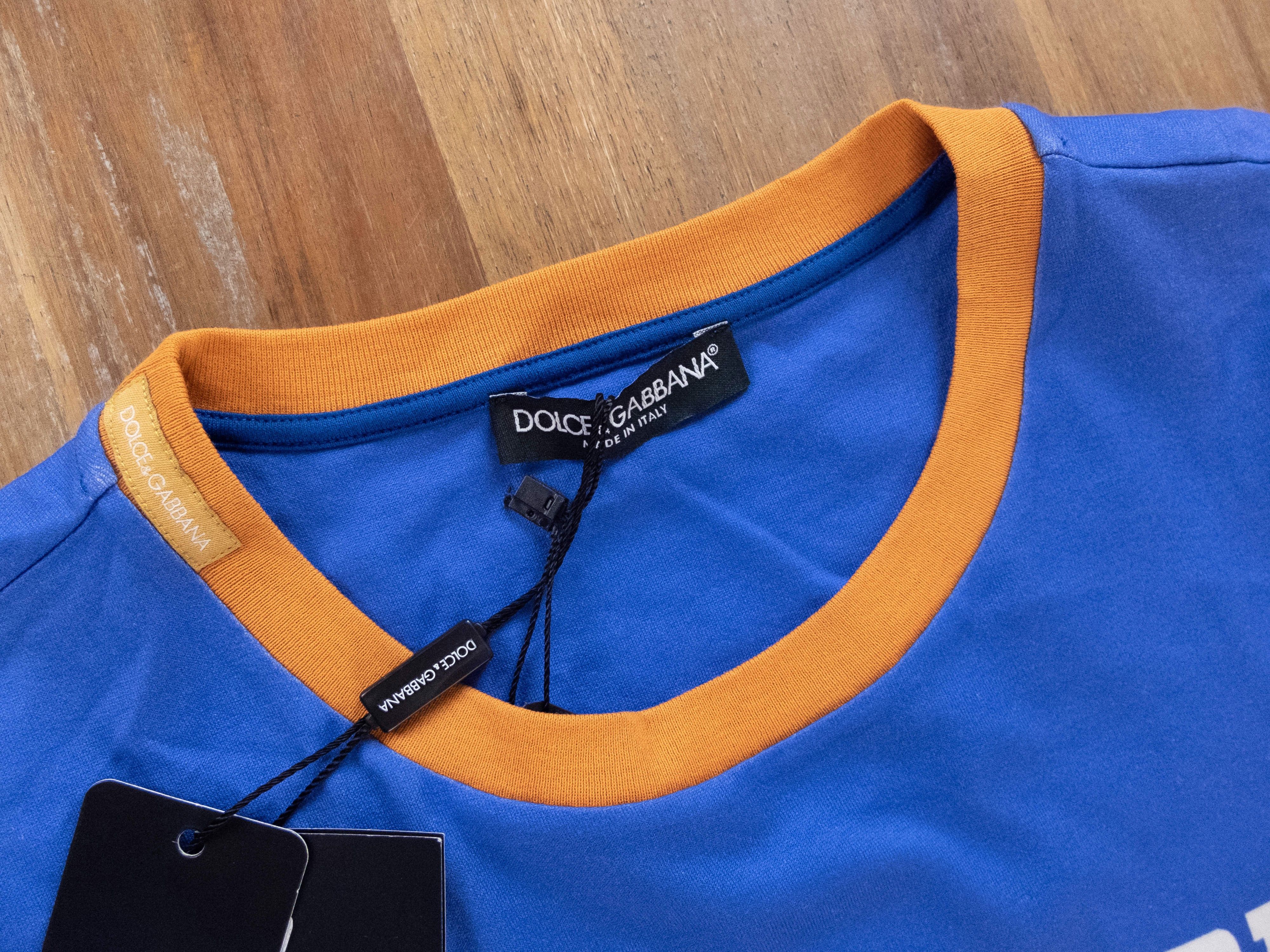 Dolce & Gabbana DOLCE & GABBANA blue Tradizione pasta t-shirt Small / 46 EU Size US S / EU 44-46 / 1 - 4 Thumbnail