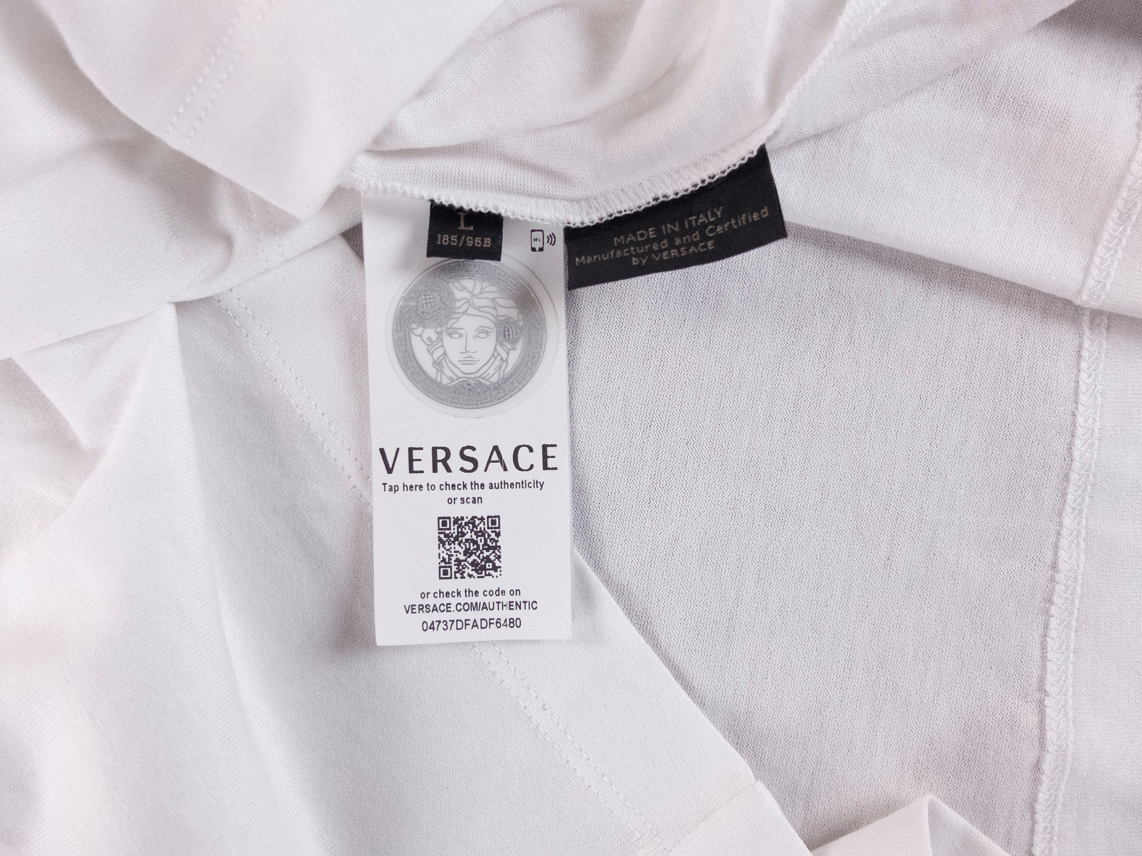 Versace VERSACE white sunglasses logo print t-shirt - Large Size US L / EU 52-54 / 3 - 8 Thumbnail