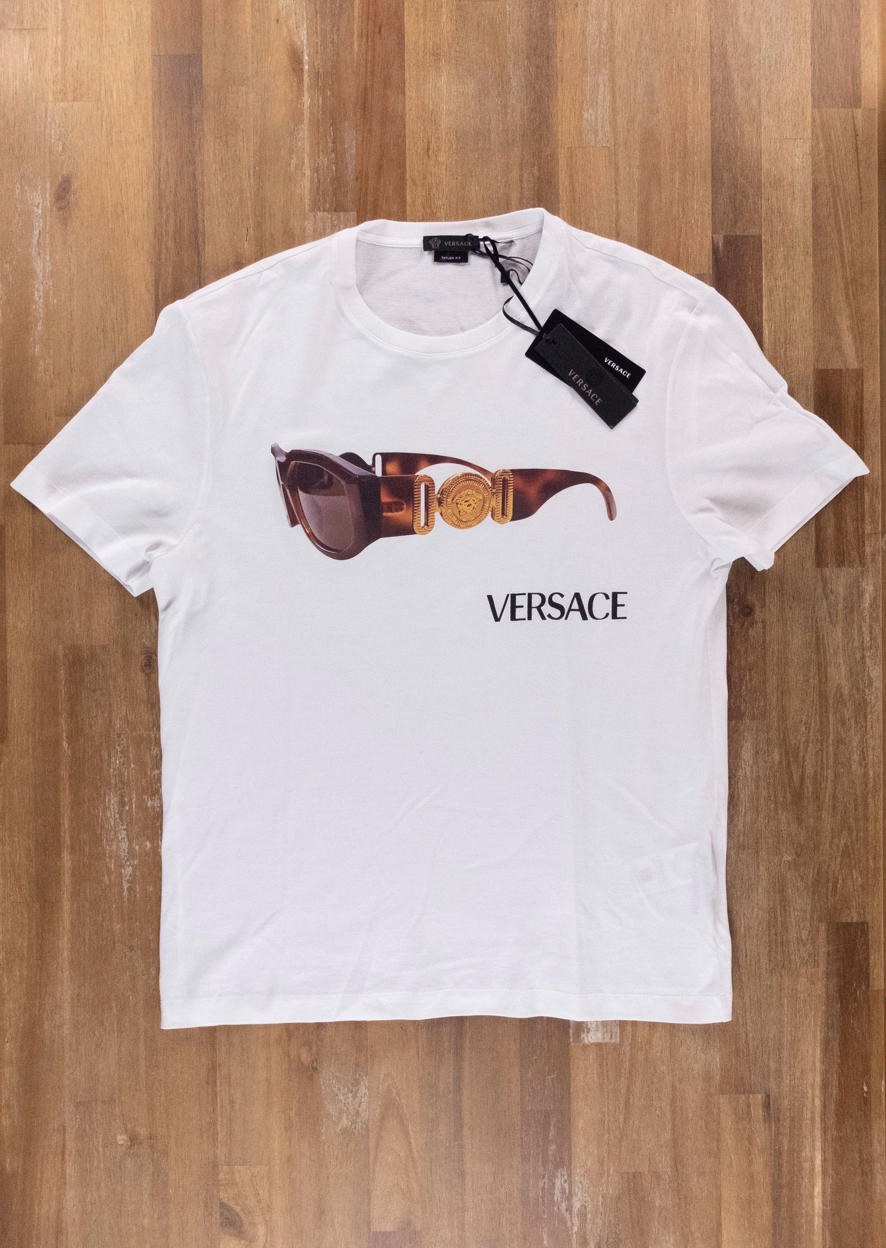 Versace VERSACE white sunglasses logo print t-shirt - Large Size US L / EU 52-54 / 3 - 4 Thumbnail
