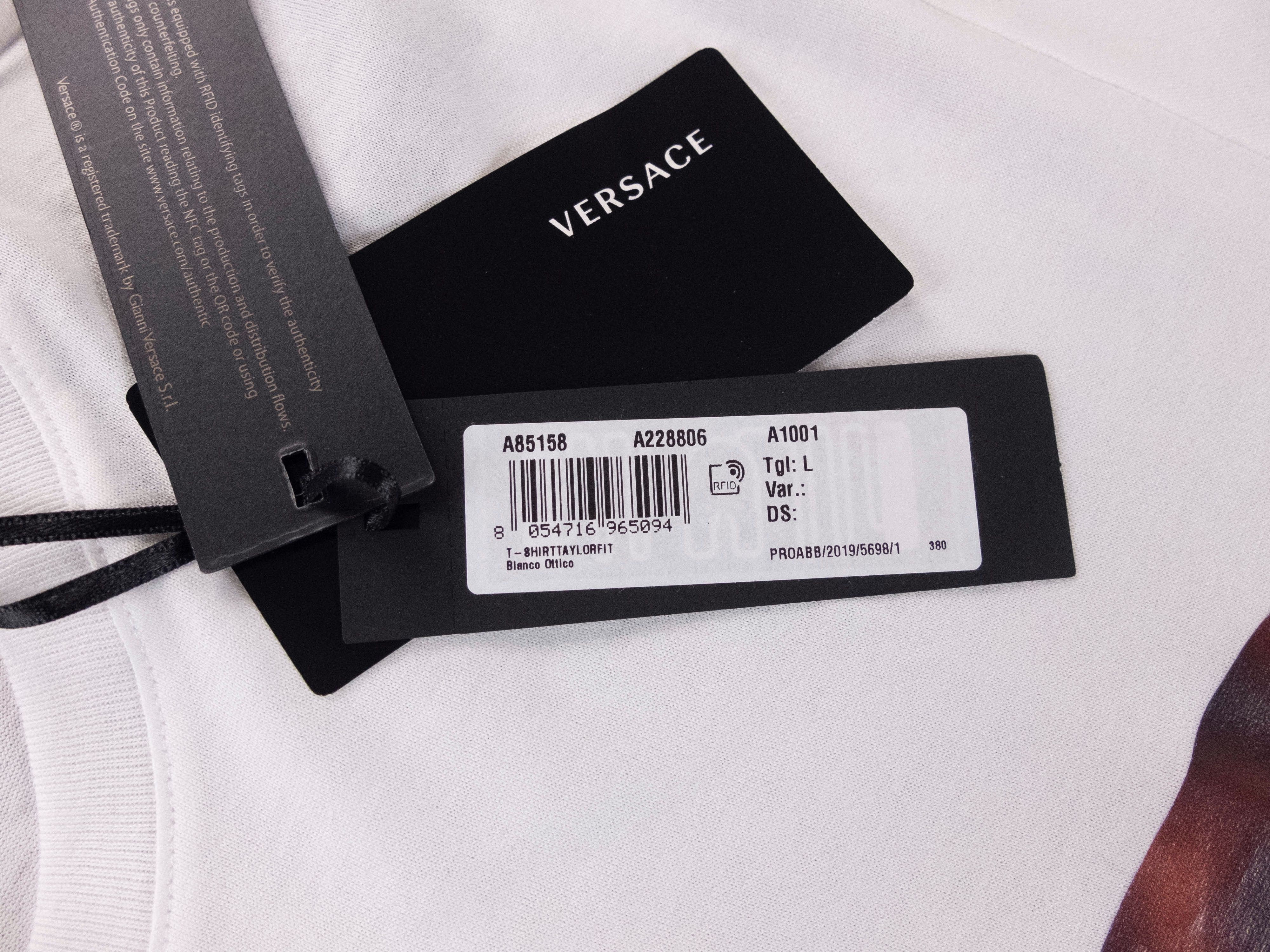 Versace VERSACE white sunglasses logo print t-shirt - Large Size US L / EU 52-54 / 3 - 6 Thumbnail