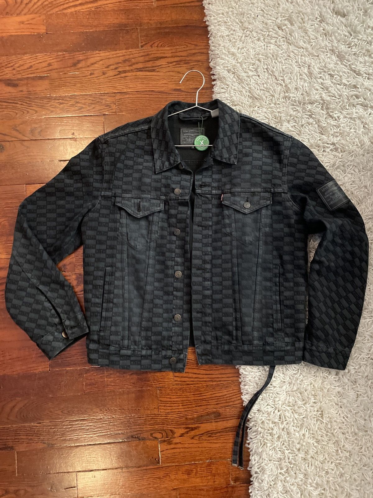 Kith Levi s LEVI S X KITH BLACK MONOGRAM DENIM JACKET SIZE SMALL S Grailed