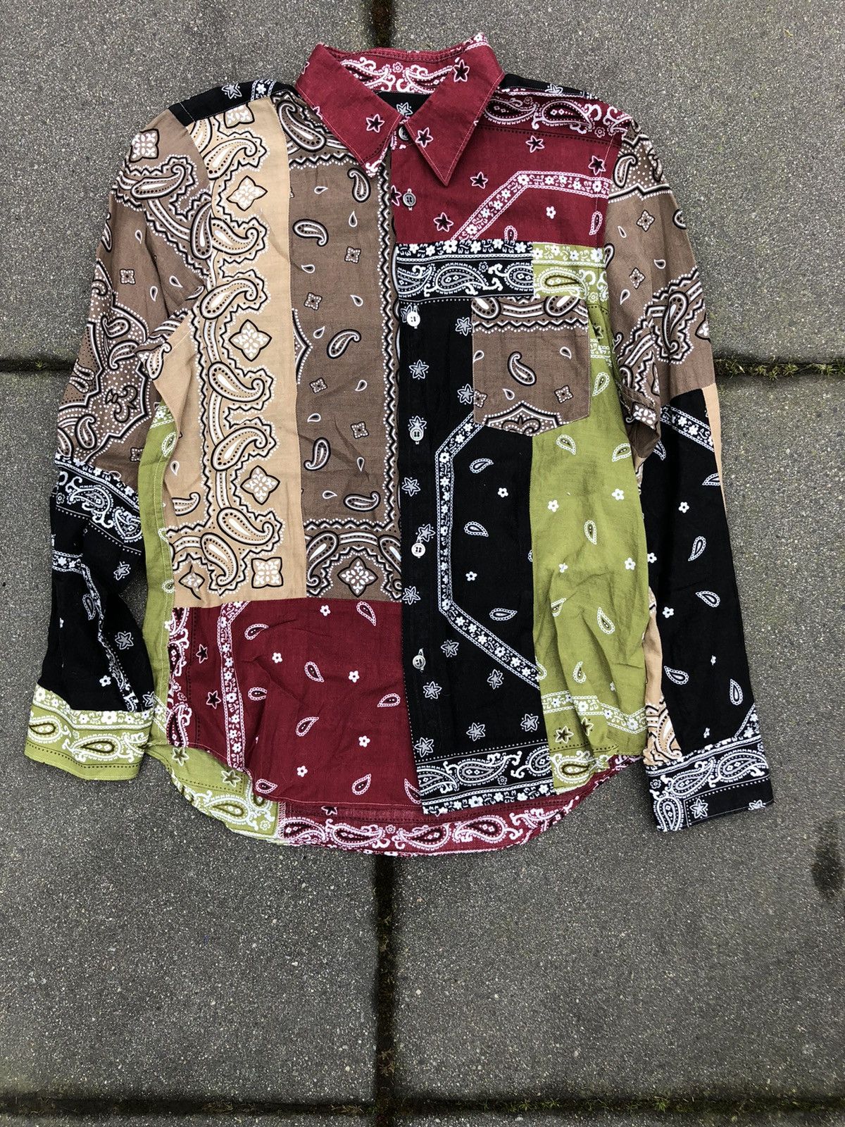 Comme des Garcons × Junya Watanabe Junya Watanabe patchwork camo button up shirt Size US M / EU 48-50 / 2 - 1 Thumbnail
