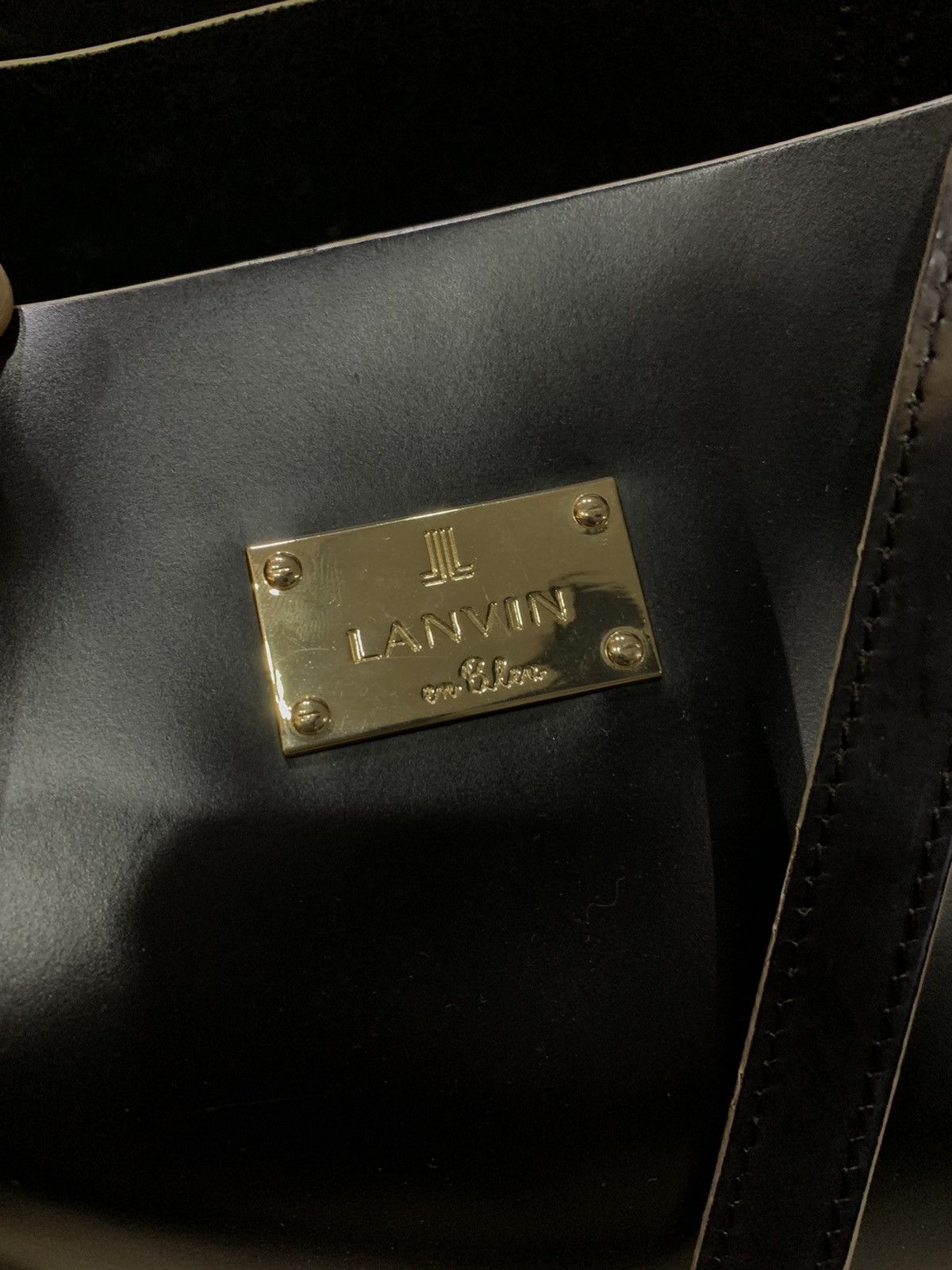 Lanvin LANVIN EU BLEU LEATHER TOTE BAG Size ONE SIZE - 3 Thumbnail
